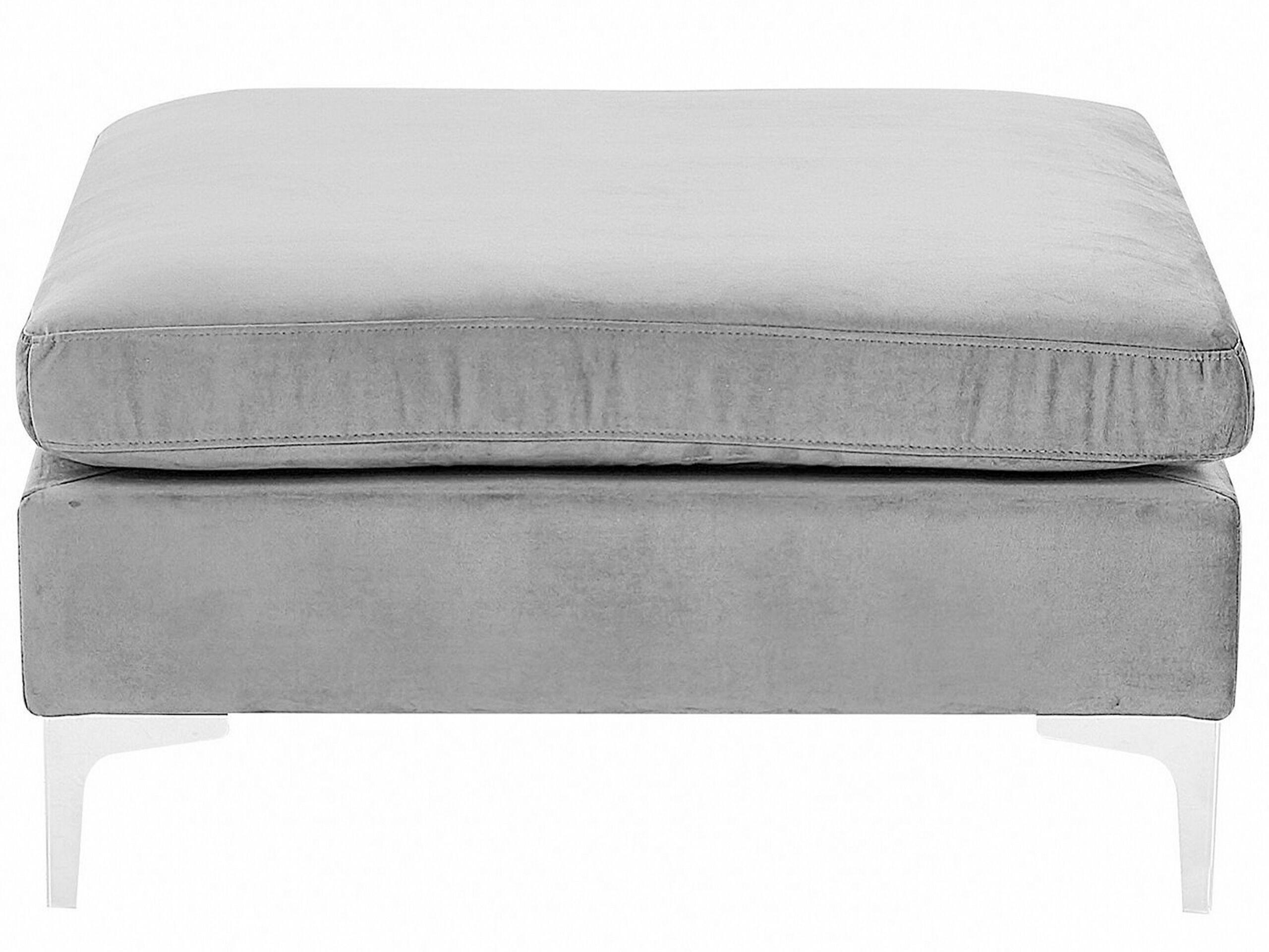 Beliani Ottomane aus Samtstoff Modern EVJA