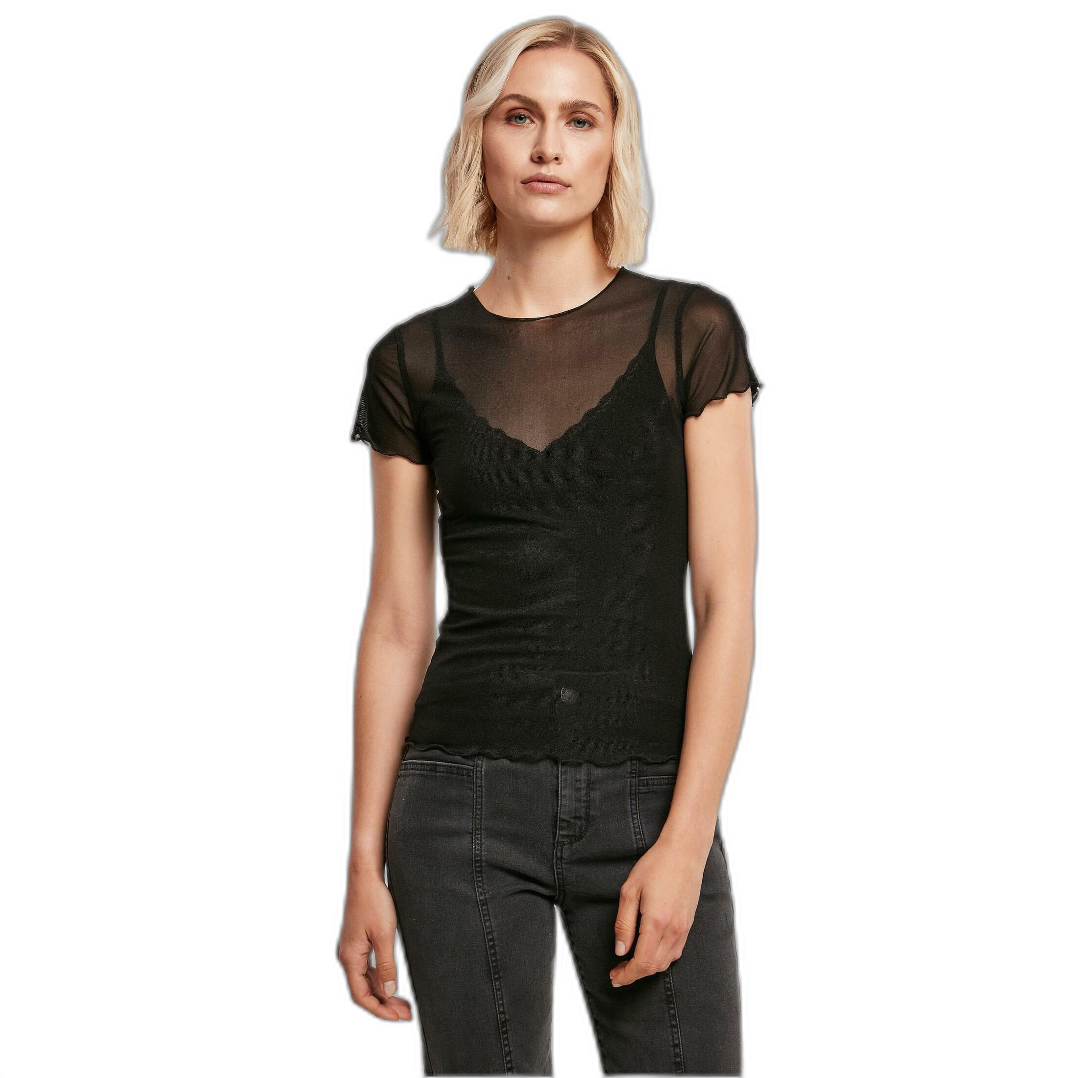 URBAN CLASSICS Transparentes Kurzarm-T-Shirt
