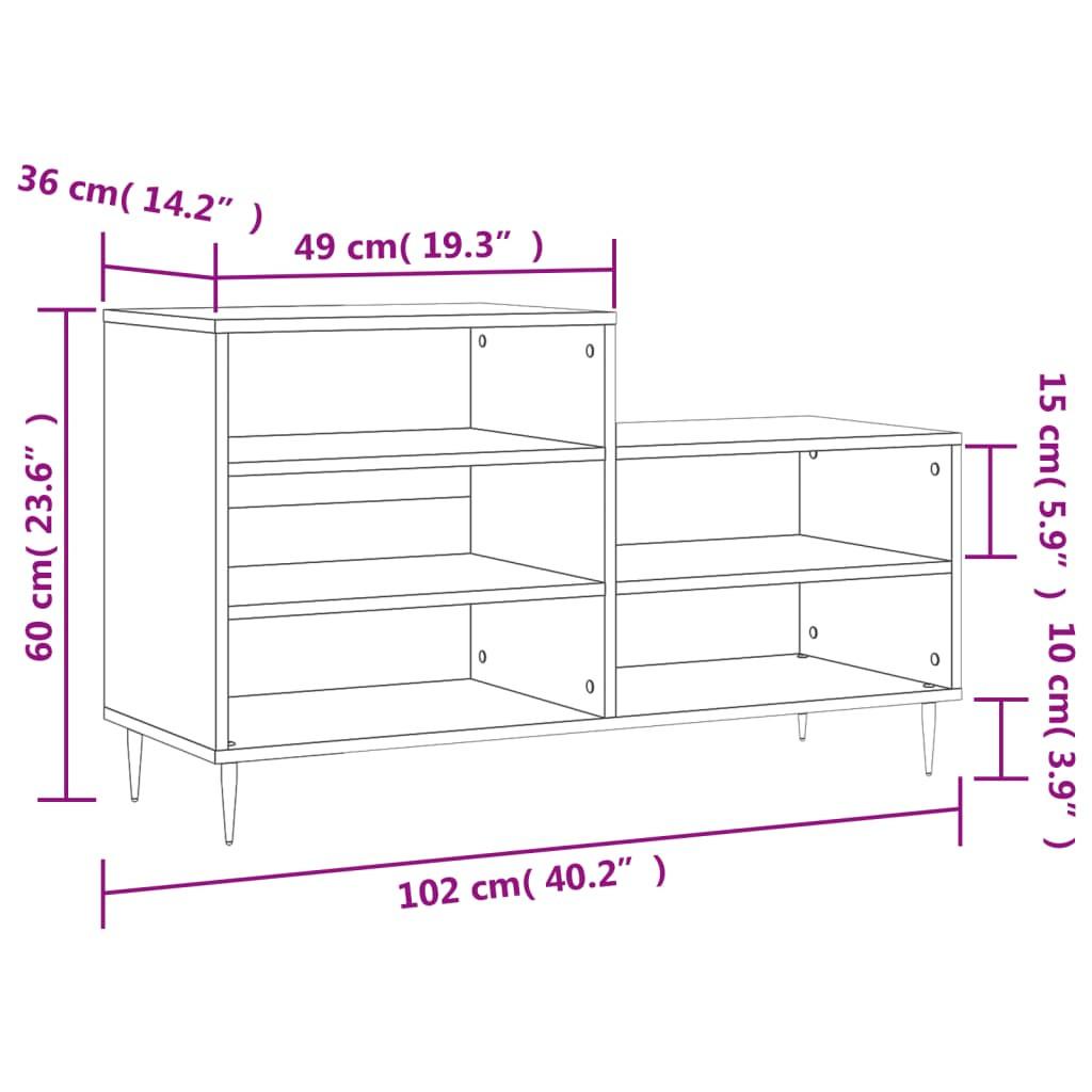 VidaXL Schuhschrank holzwerkstoff