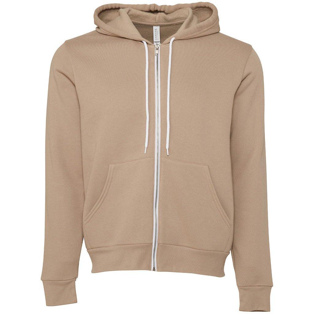 Bella + Canvas Erwachsene Reißverschluss Kapuzenjacke