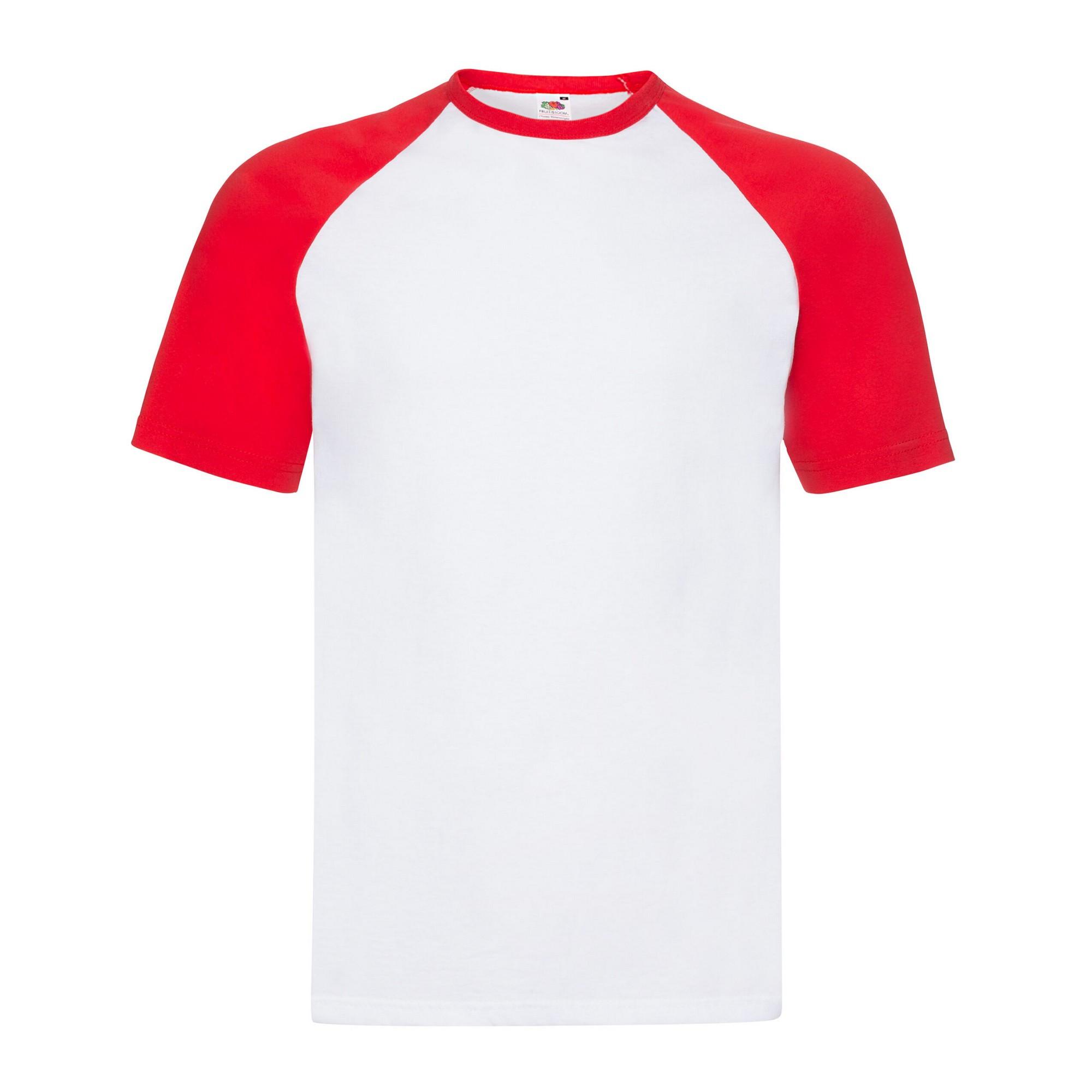 Fruit of the Loom Baseball T-Shirt mit Kontrastärmeln