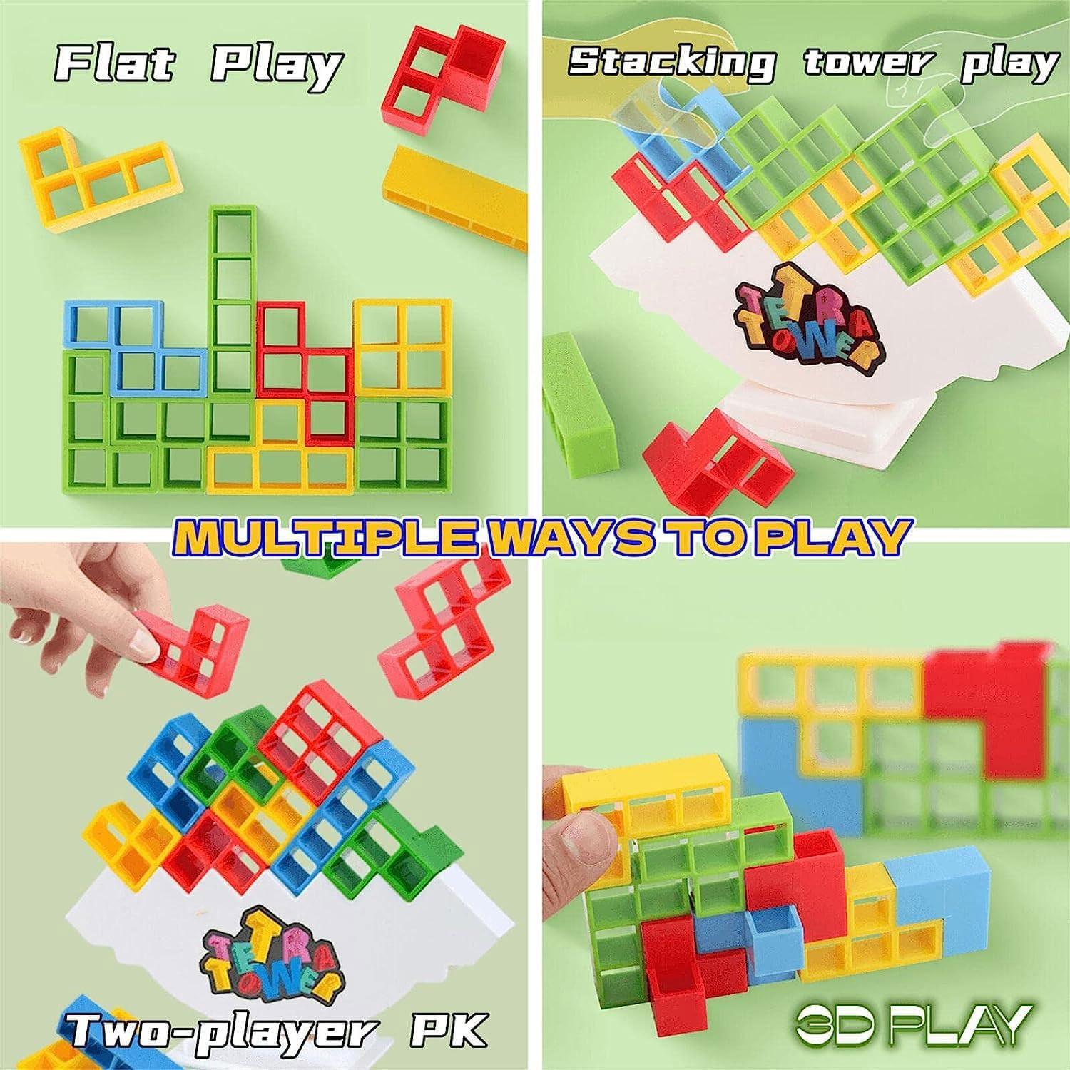 Activity-board 48 Stück Tetra Tower Spiel,Tetris Tower Balance Spiel,Tetris Balance Spielzeug