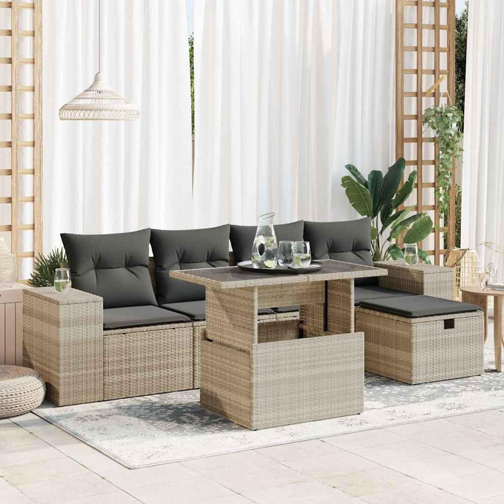 VidaXL Garten sofagarnitur poly-rattan