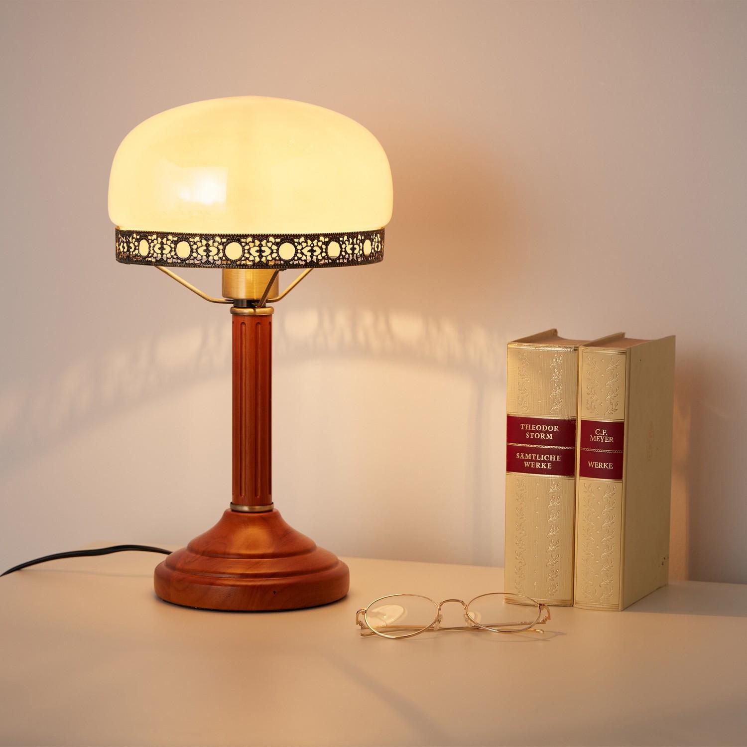 B2X Tischlampe im antiken Stil Beige