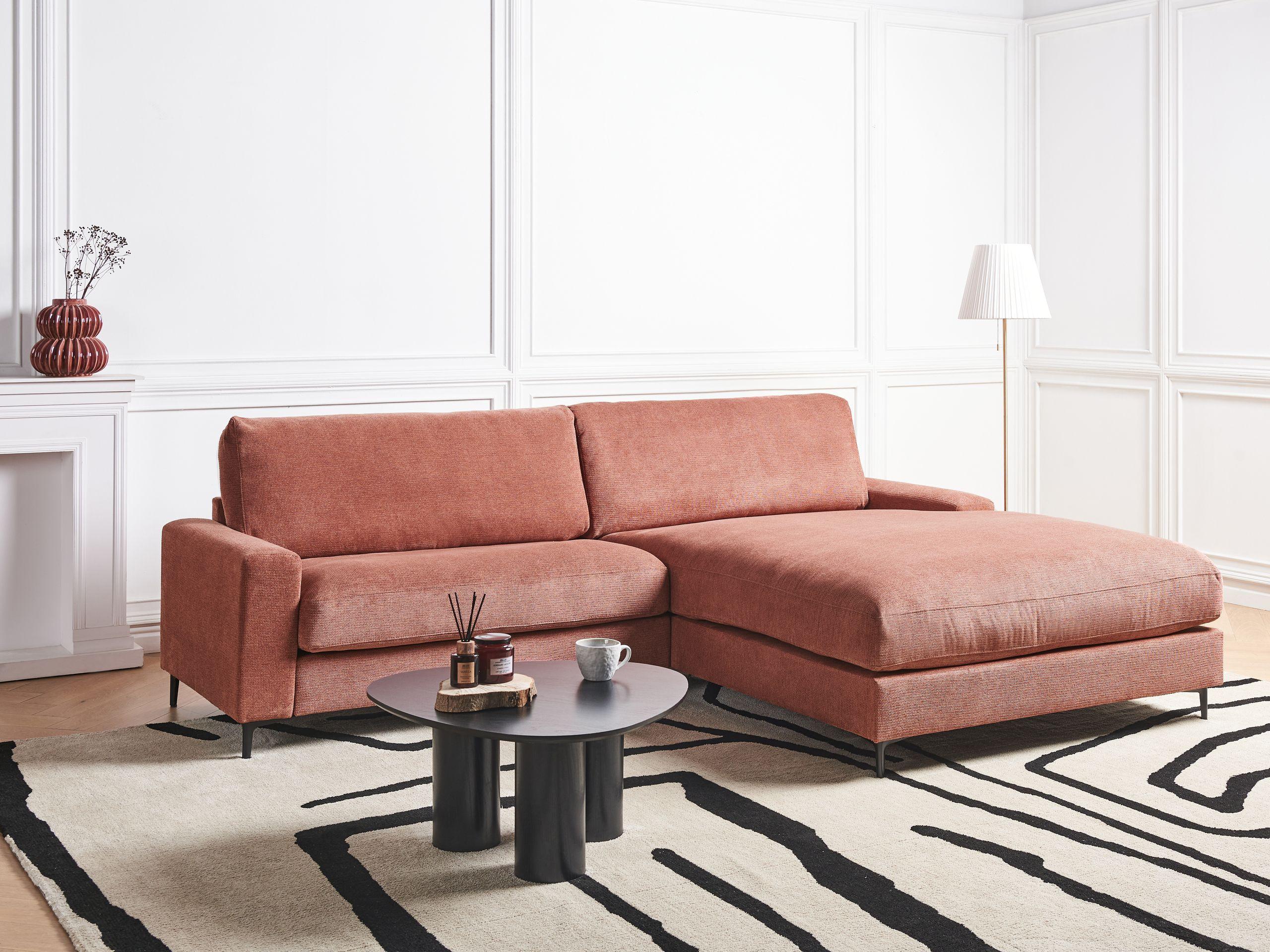 Beliani Linksseitiges Ecksofa aus Polyester Modern MALOY