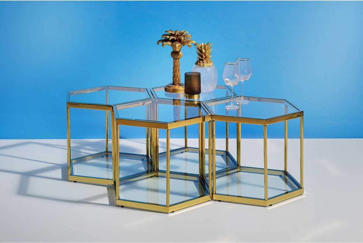 KARE Design Couchtisch Comb Gold 45cm