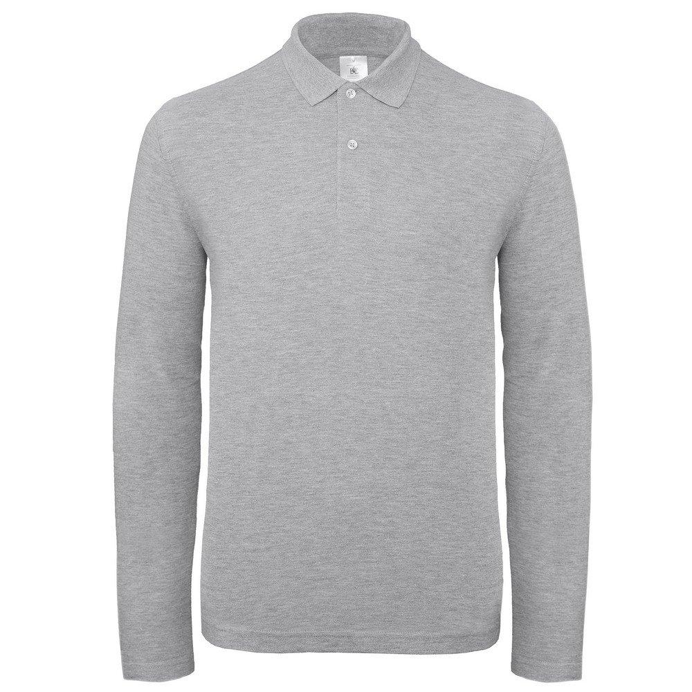 B and C Langarm Poloshirt