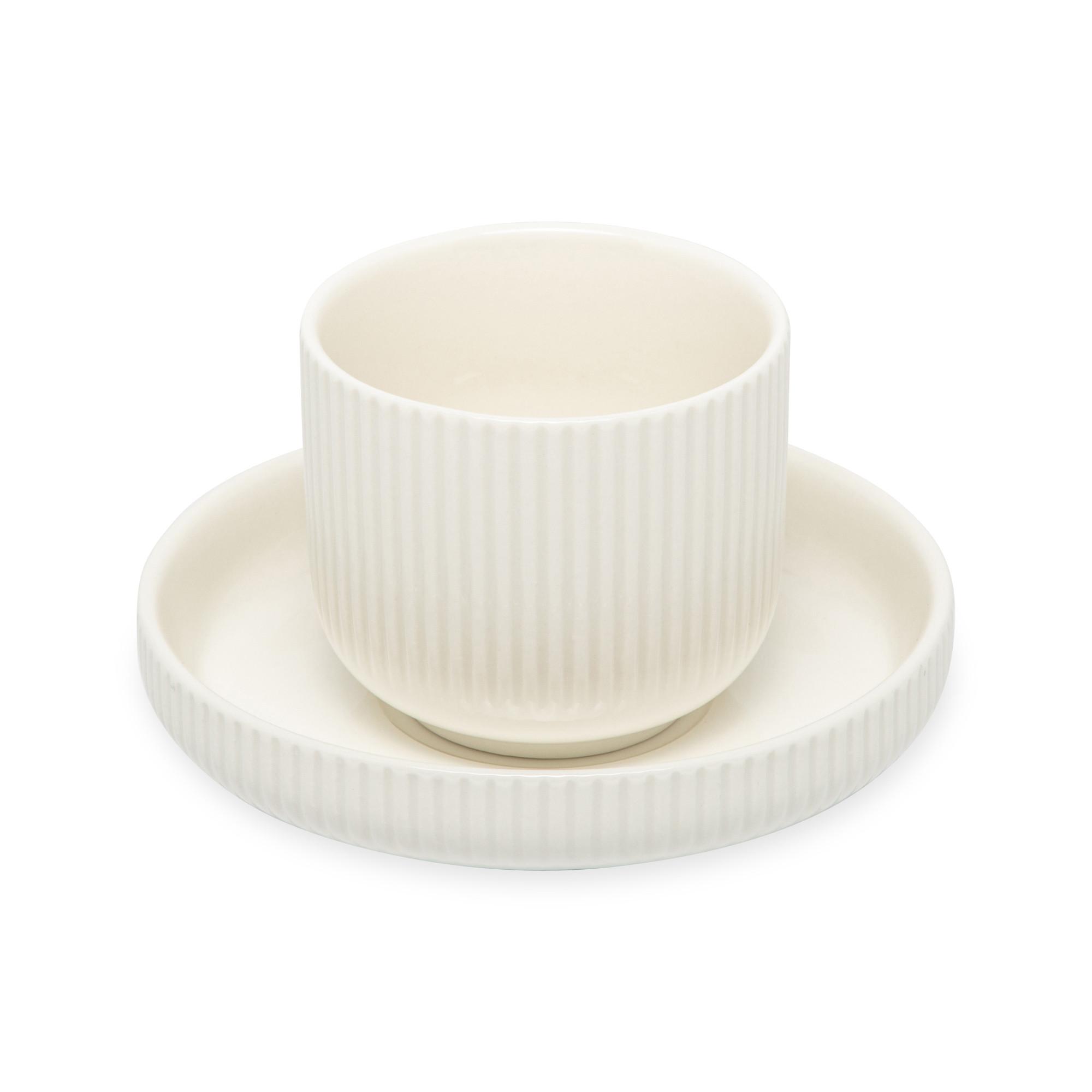 Manor Kaffeetasse mit Untertasse Crema Optic