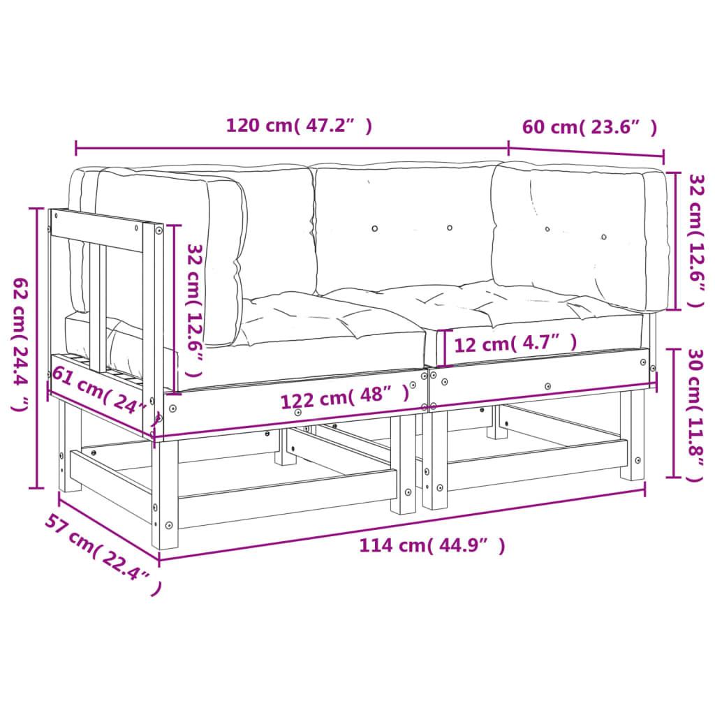 VidaXL Ecksofa kiefernholz