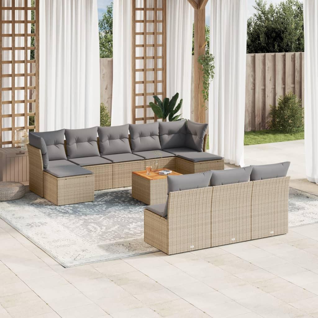 VidaXL Garten sofagarnitur poly-rattan