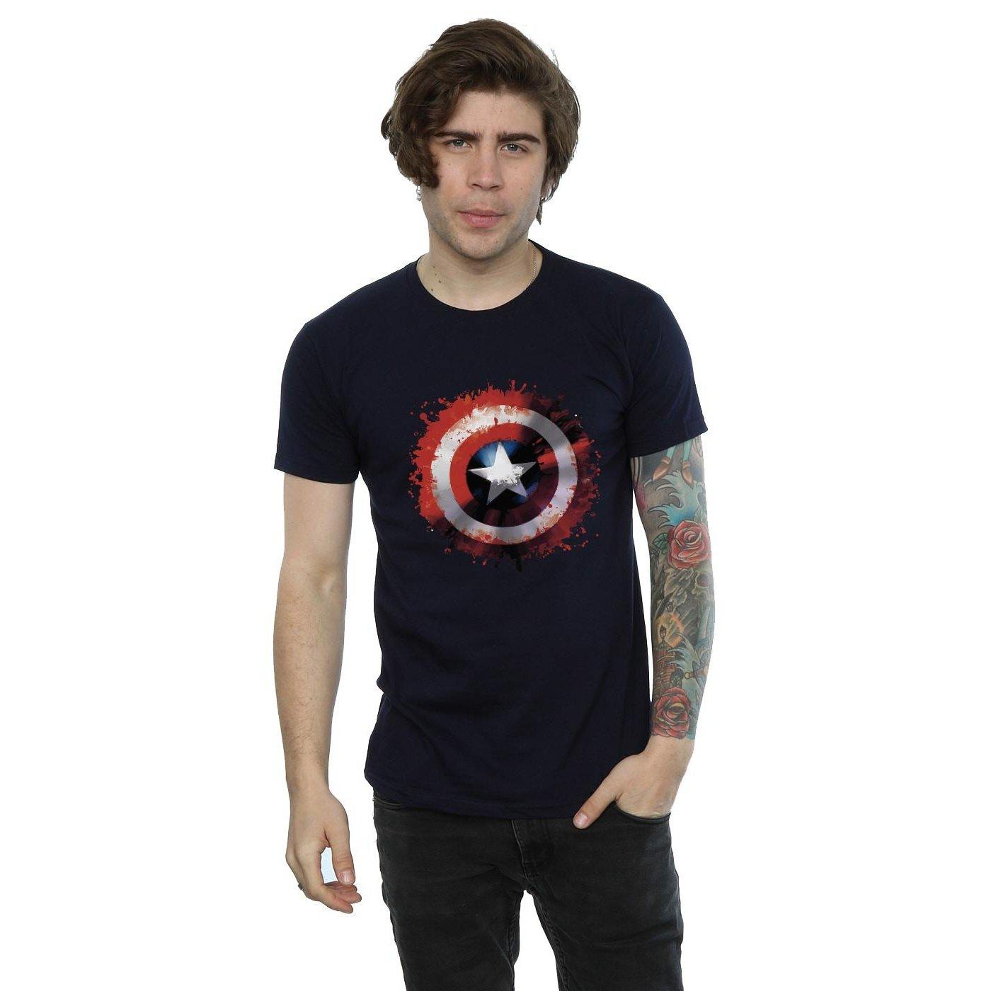 MARVEL Avengers Captain America Shield Splatter T-Shirt