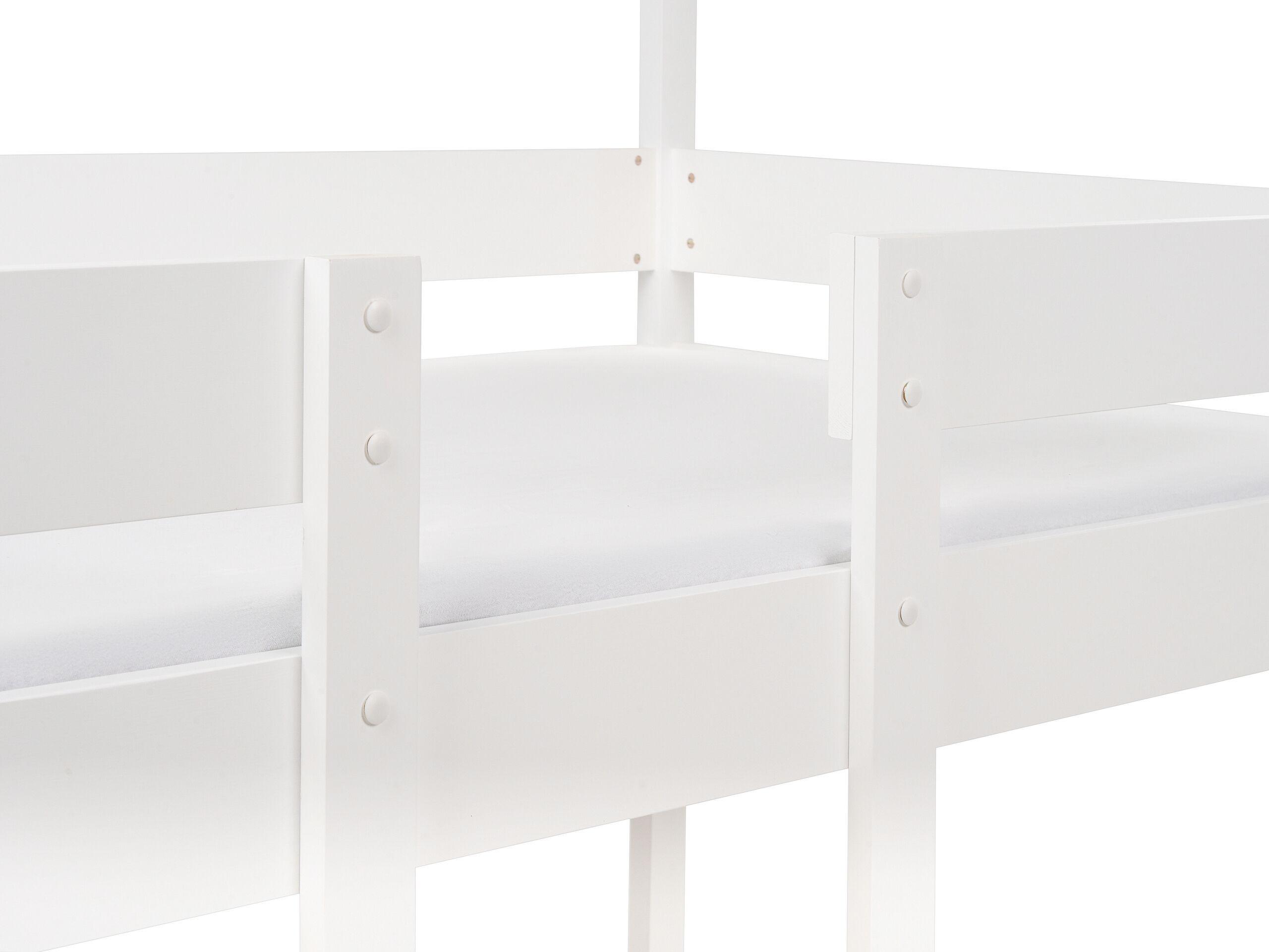 Beliani Hochbett aus Kiefernholz Skandinavisch LABATUT