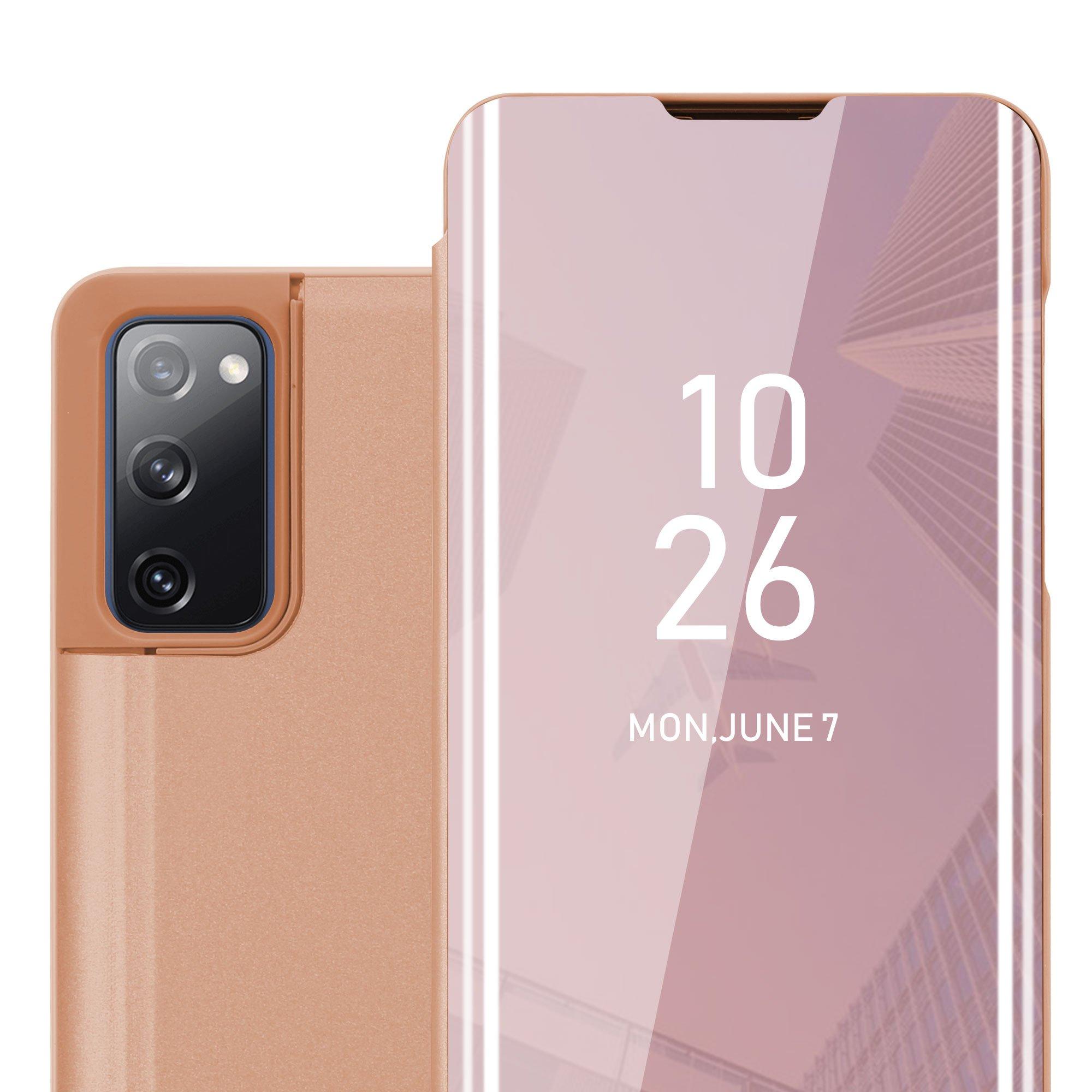 Cadorabo Hülle für Samsung Galaxy S20 FE Spiegel Standfunktion 360 Grad Schutz