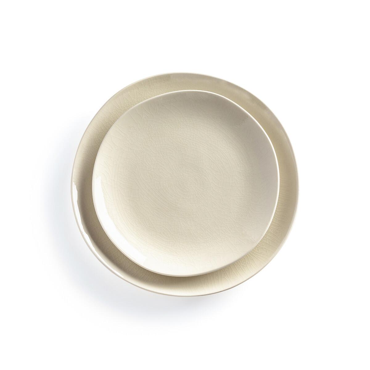 La Redoute Intérieurs 4er-Set Dessertteller Gogain mit Craquelé-Glasur