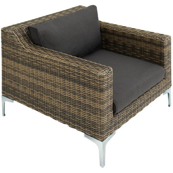 Tectake Modulares Rattanset Villanova Aluminium Set 5 2-Sitzer