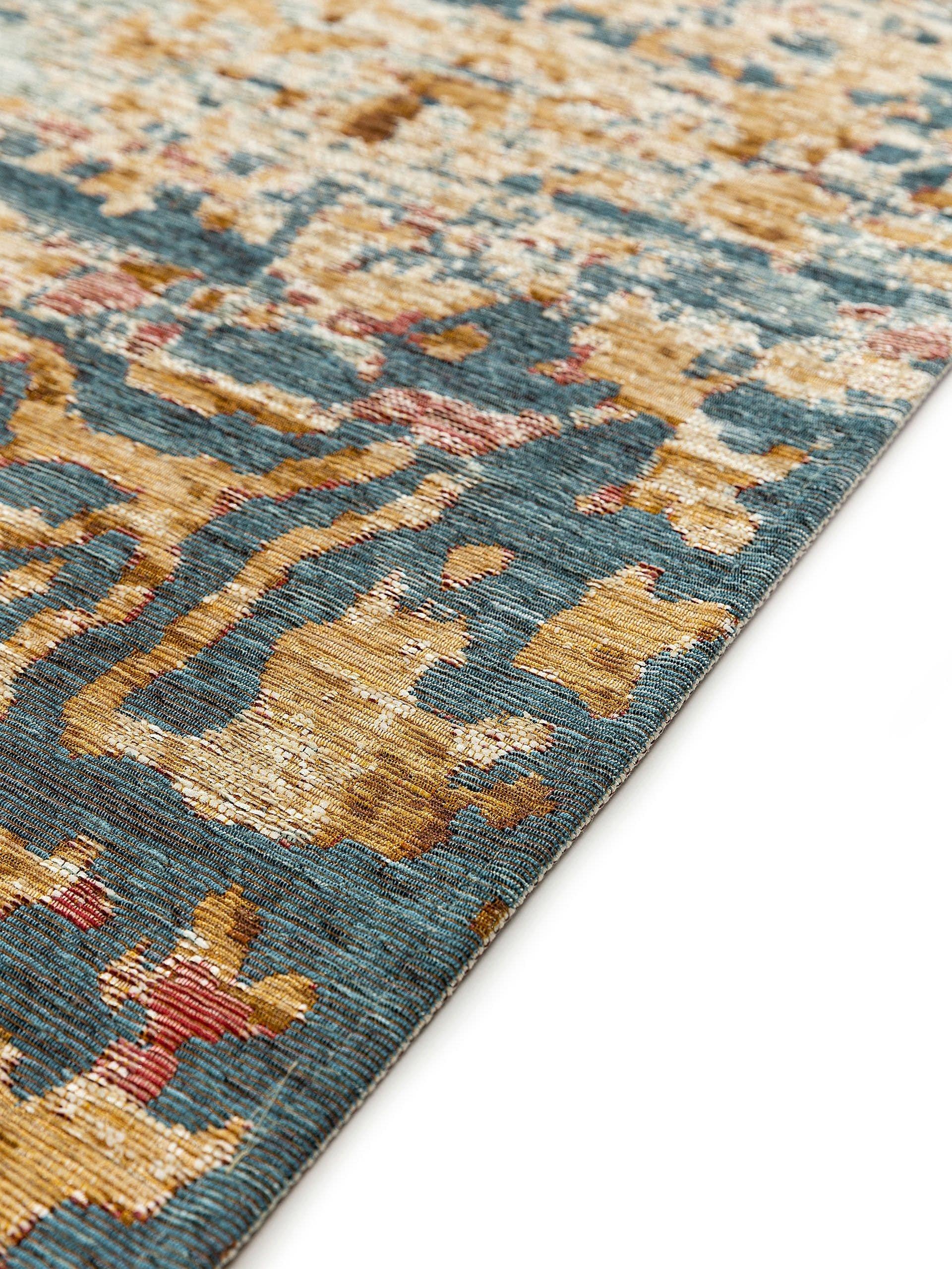 Benuta Flachgewebeteppich Frencie Blau