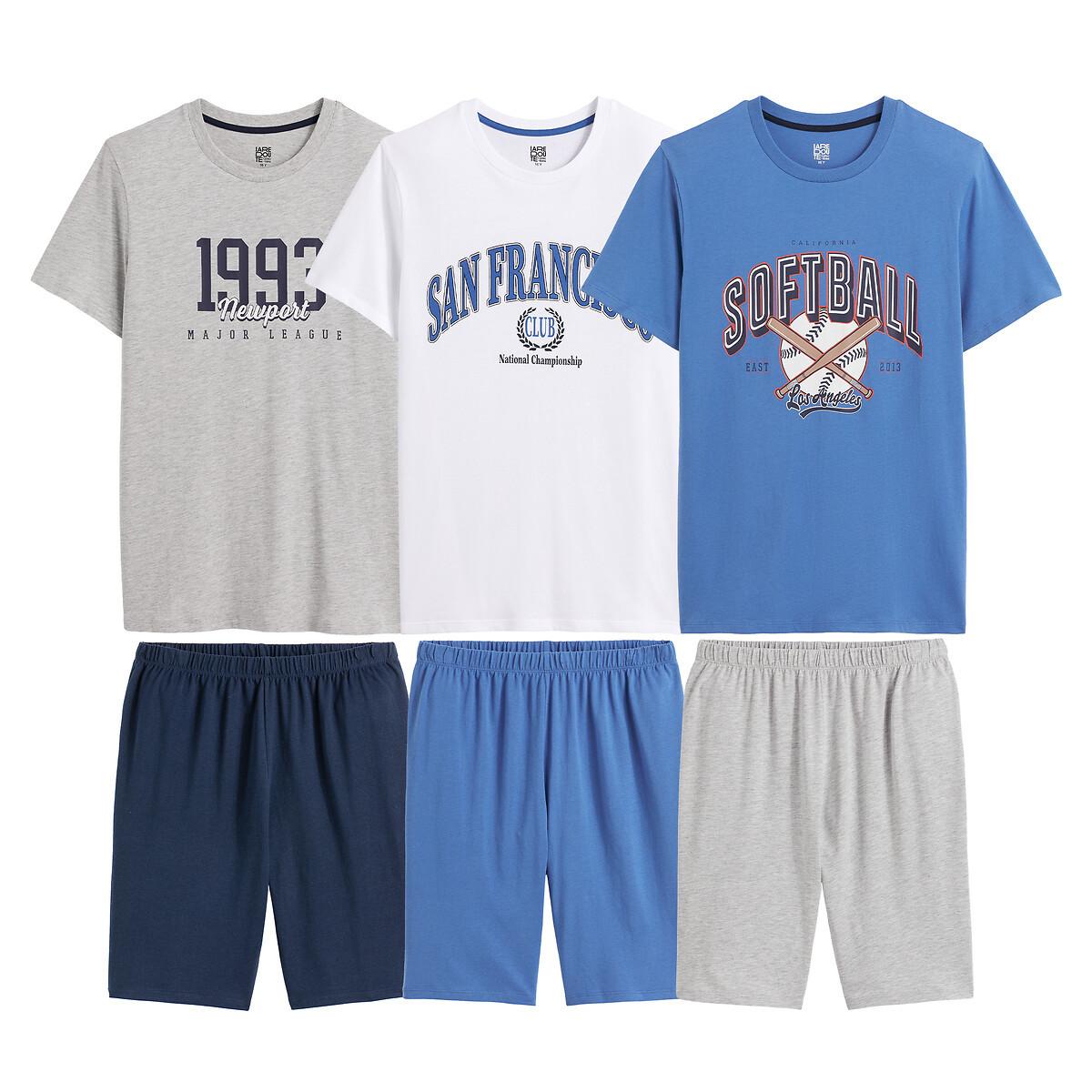 La Redoute Collections 3er-Pack Kurzpyjamas