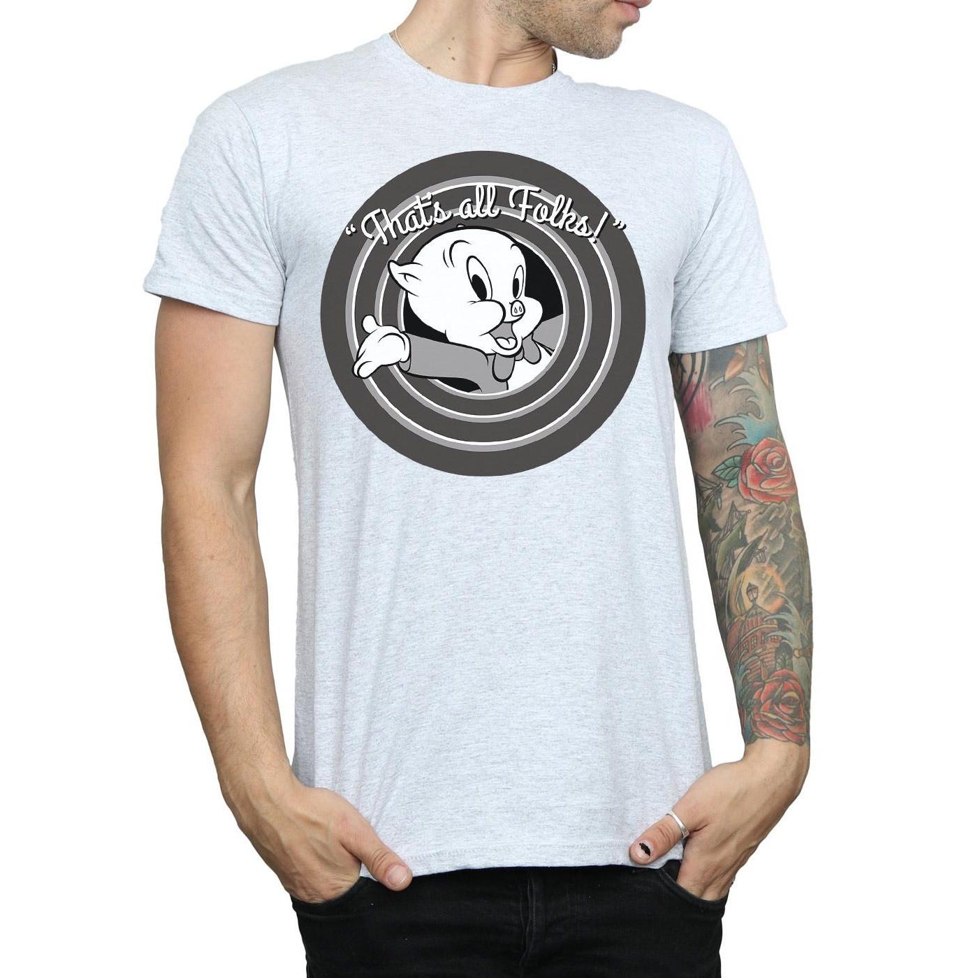 LOONEY TUNES That's All Folks Porky Pig T-Shirt