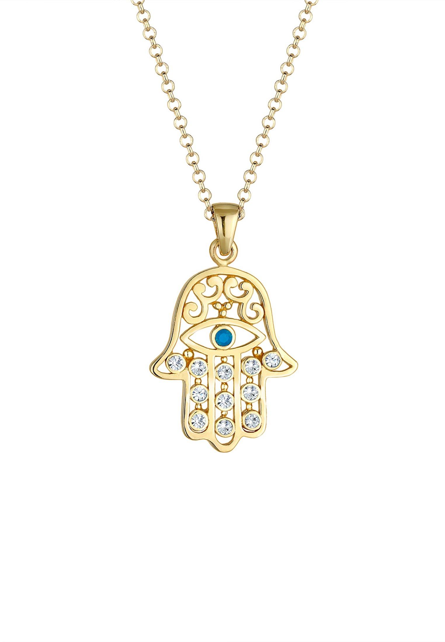 Elli Halskette Hamsa Hand Der Fatima Evil Eye Kristalle