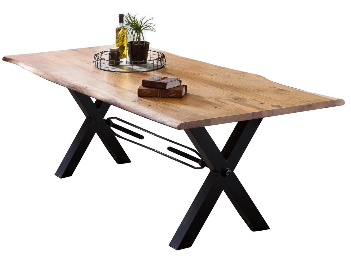 mutoni Esstisch Havenwood Akazie natur-schwarz 180x90