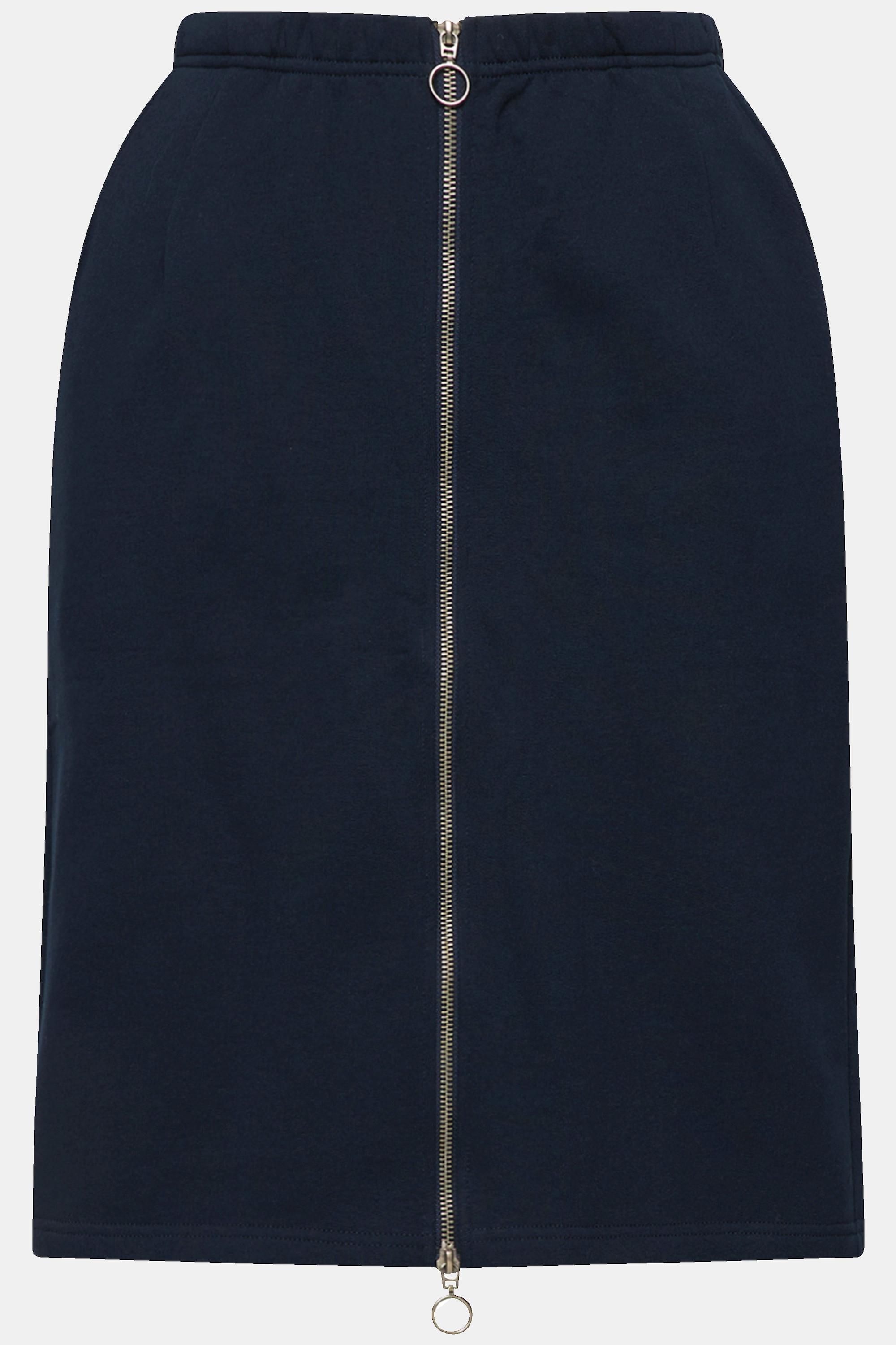 Ulla Popken Sweatrock, Zipper, Taschen, Biobaumwolle
