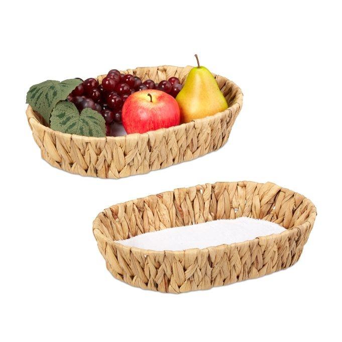 B2X Set mit 2 Obstschalen aus Wasserhyazinthe
