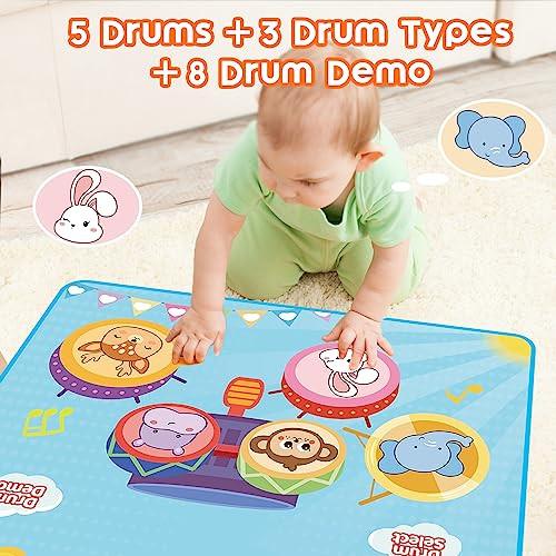Activity-board Babyspielzeug, 2-in-1-Musikmatte, Klaviermatte für Kleinkinder, Trommelspielzeug