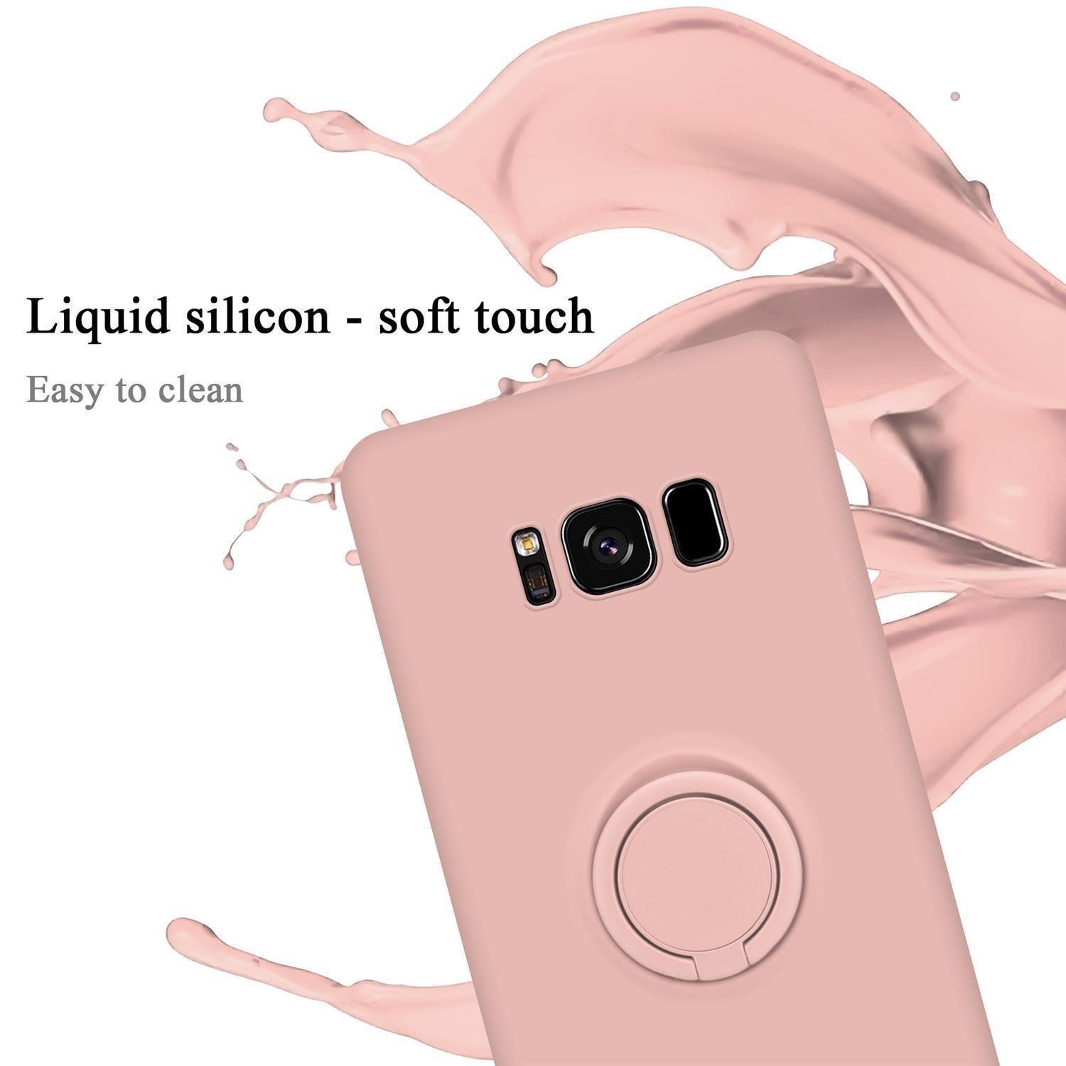 Cadorabo Hülle für Samsung Galaxy S8 TPU Silikon mit Ring Liquid