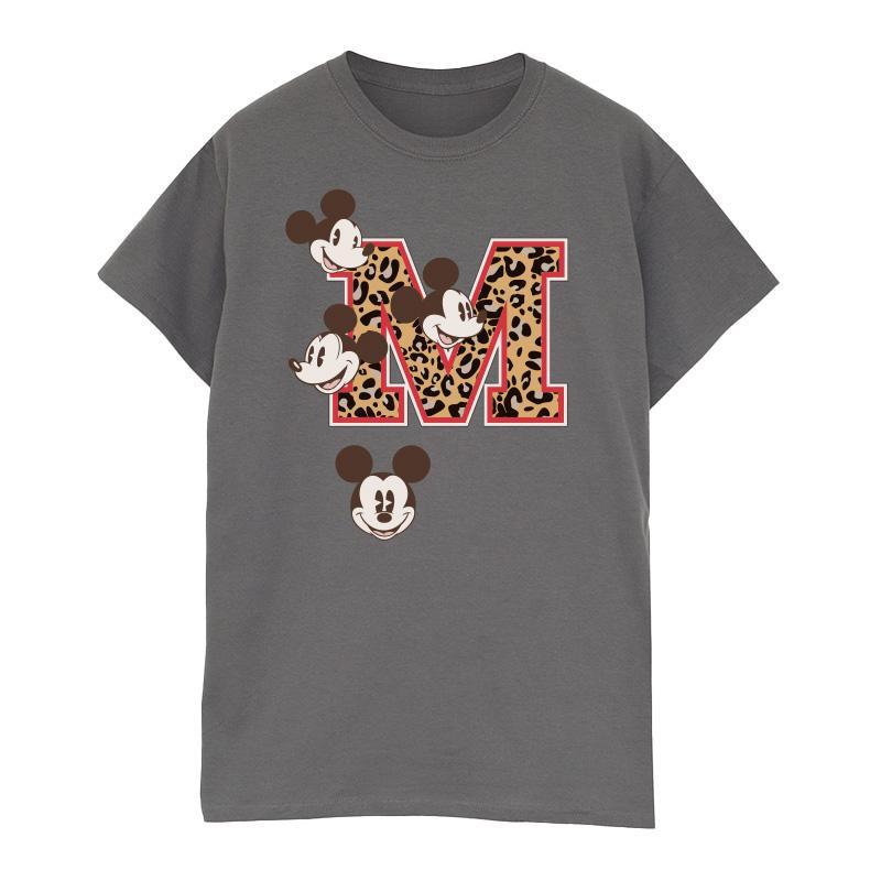 MICKEY MOUSE Leopard Print M T-Shirt