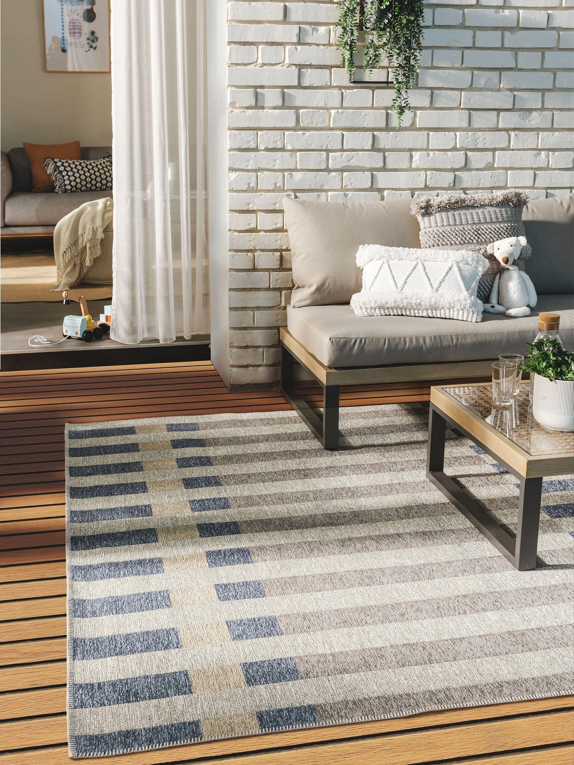 Benuta In- & Outdoor-Teppich Kiano MulticolorBlau