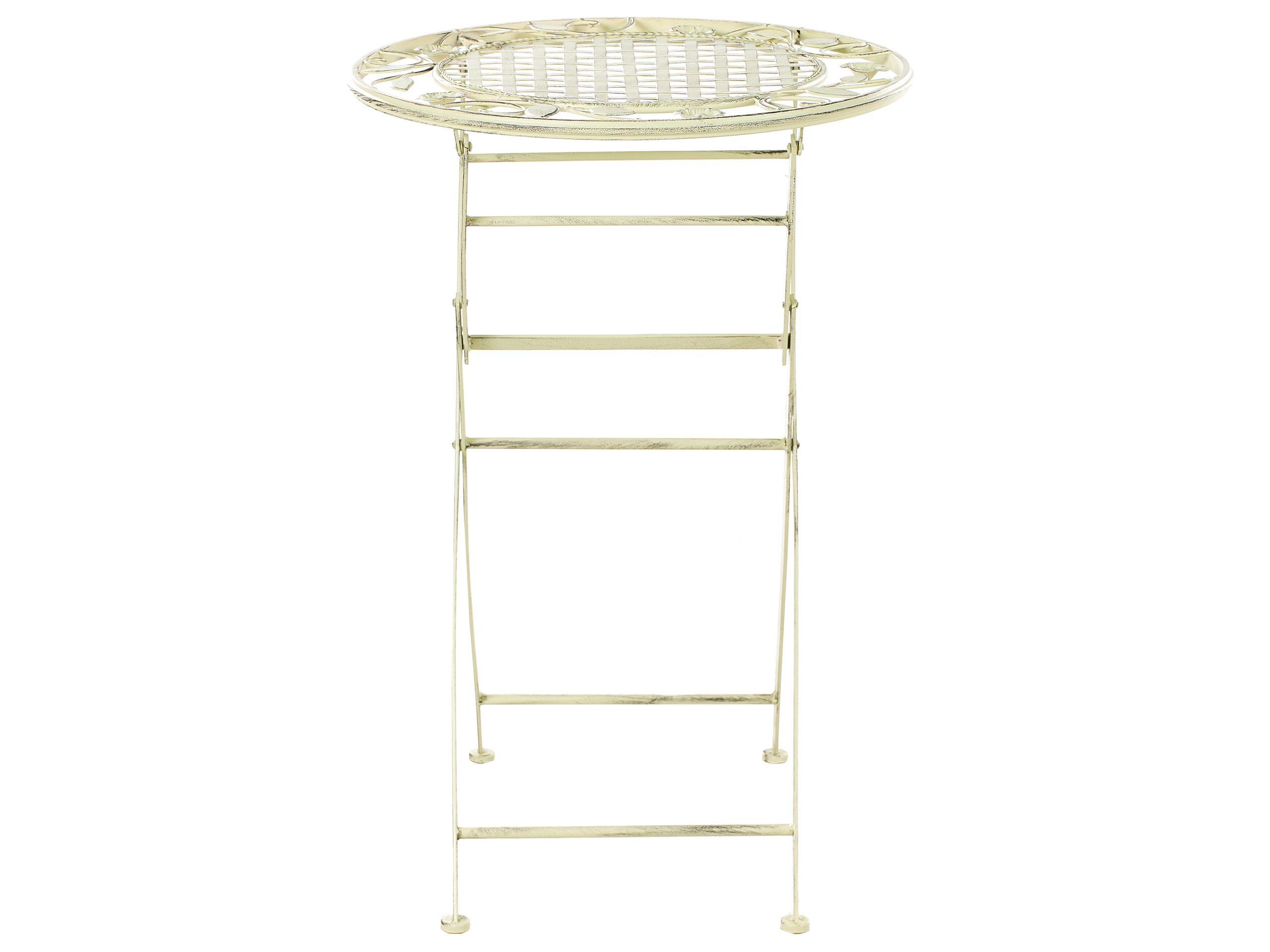 Beliani Garten Bartisch aus Eisen Retro BIVIO