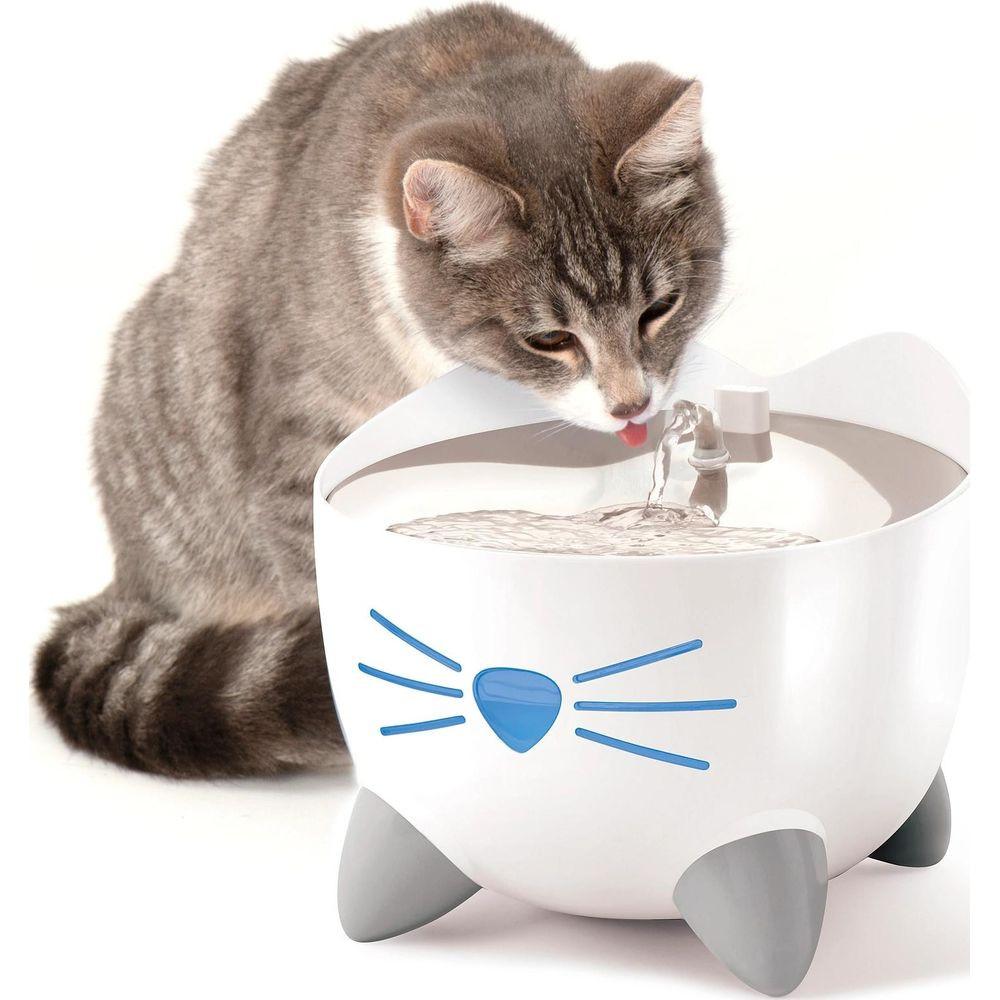Catit Pixi Smart Trinkbrunnen 2L,weiss mit WiFi und edelstahl