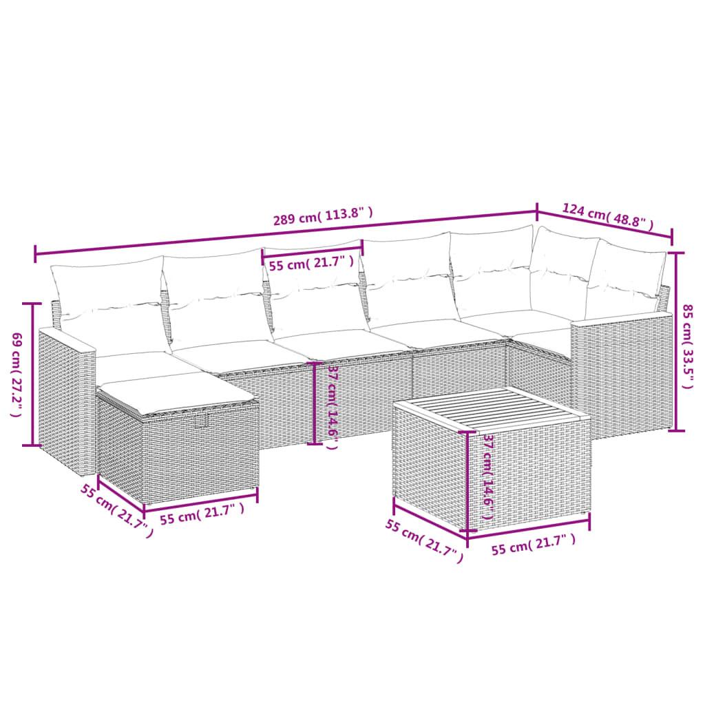 VidaXL Garten sofagarnitur poly-rattan