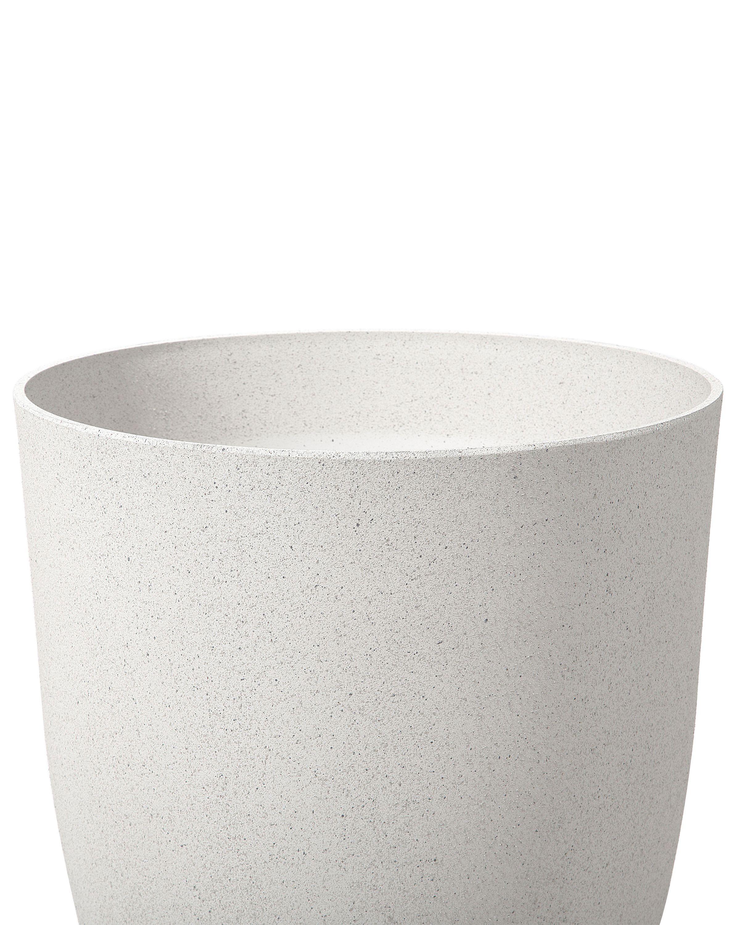 Beliani Set mit 2 Blumentöpfen aus Lehm-Faser-Mischung Klassisch CROTON