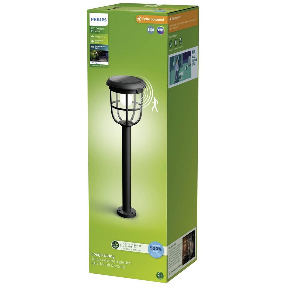 Philips Lighting Philips Outdoor Ultra-Efficient Solar Radii Sockelleuchte Spiess 1.3W, Linkable Sensor, 3000 Kelvin