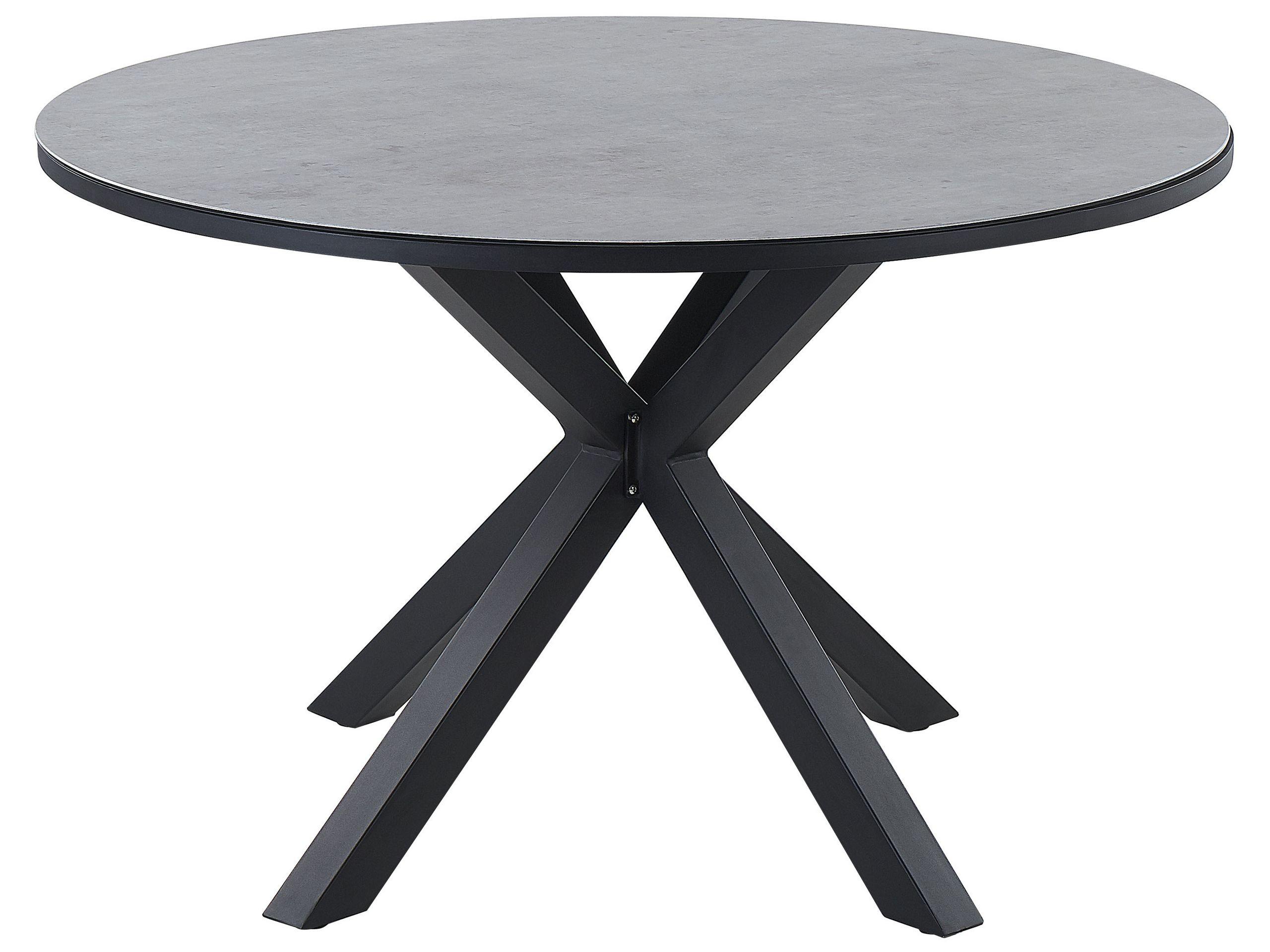Beliani Garten-Essgruppe für 4 Personen aus Aluminium Modern MALETTO/GROSSETO