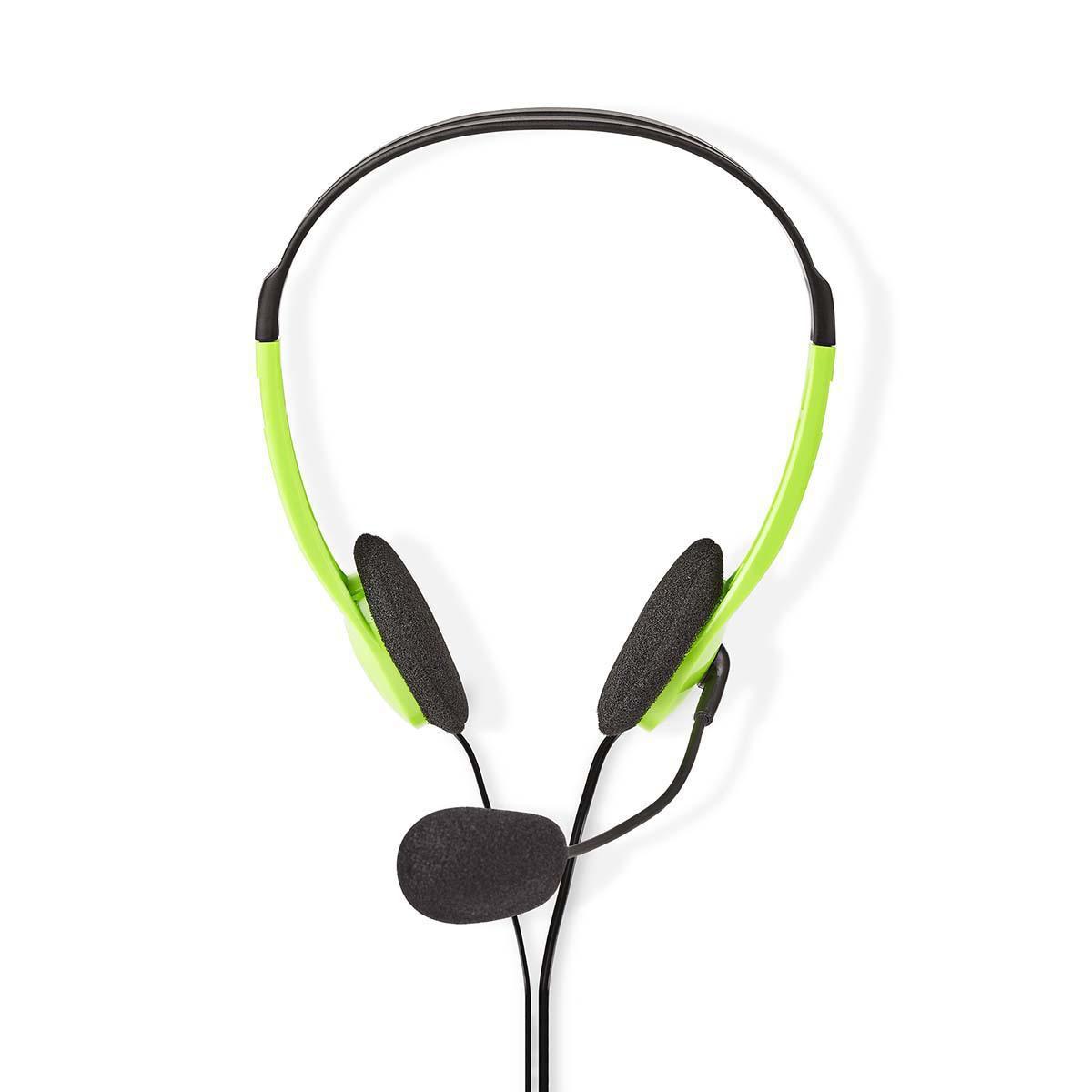 Nedis PC -Headset | On-Ear | Stereo | 2x 3,5 mm | Faltbares Mikrofon | Grün