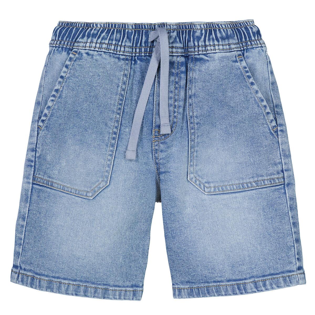 La Redoute Collections Jeans-Bermudas mit Bindebändern