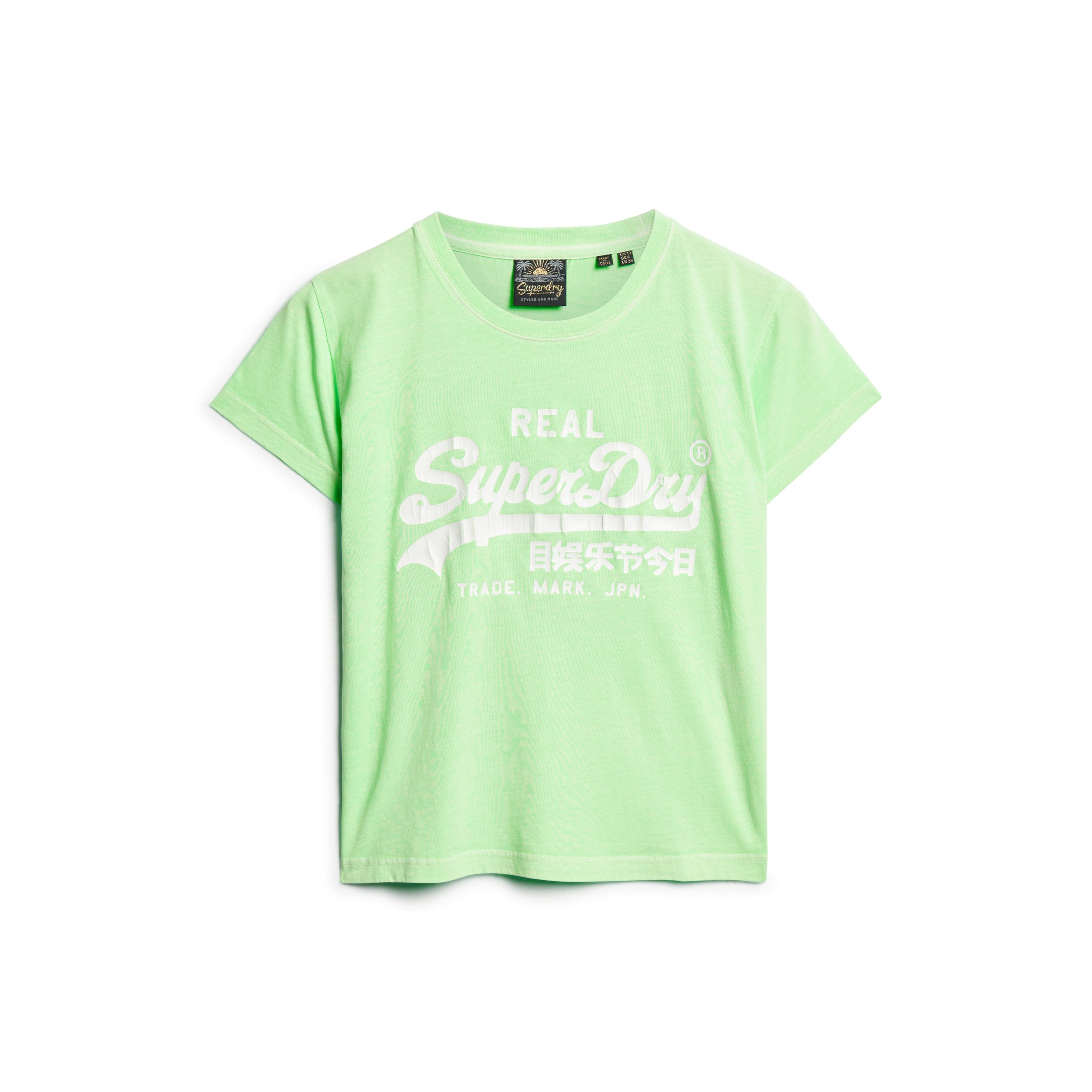 Superdry Eng Anliegendes Neonmotiv T-Shirt