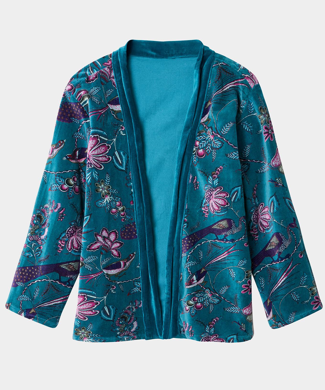 Joe Browns Samt-Kimono mit herbstlichem Muster