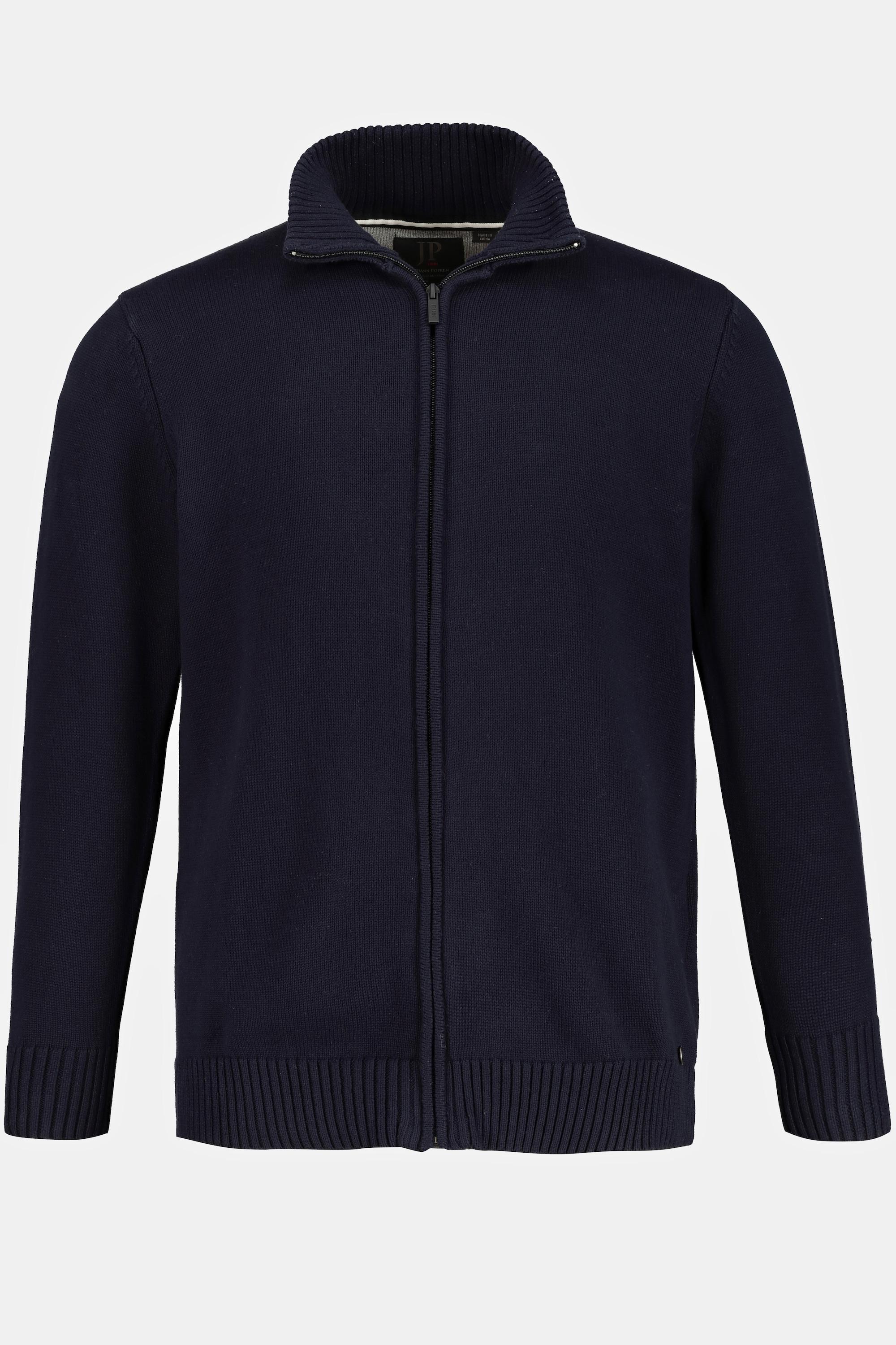 JP1880 Strickjacke, Stehkragen, Rippbündchen