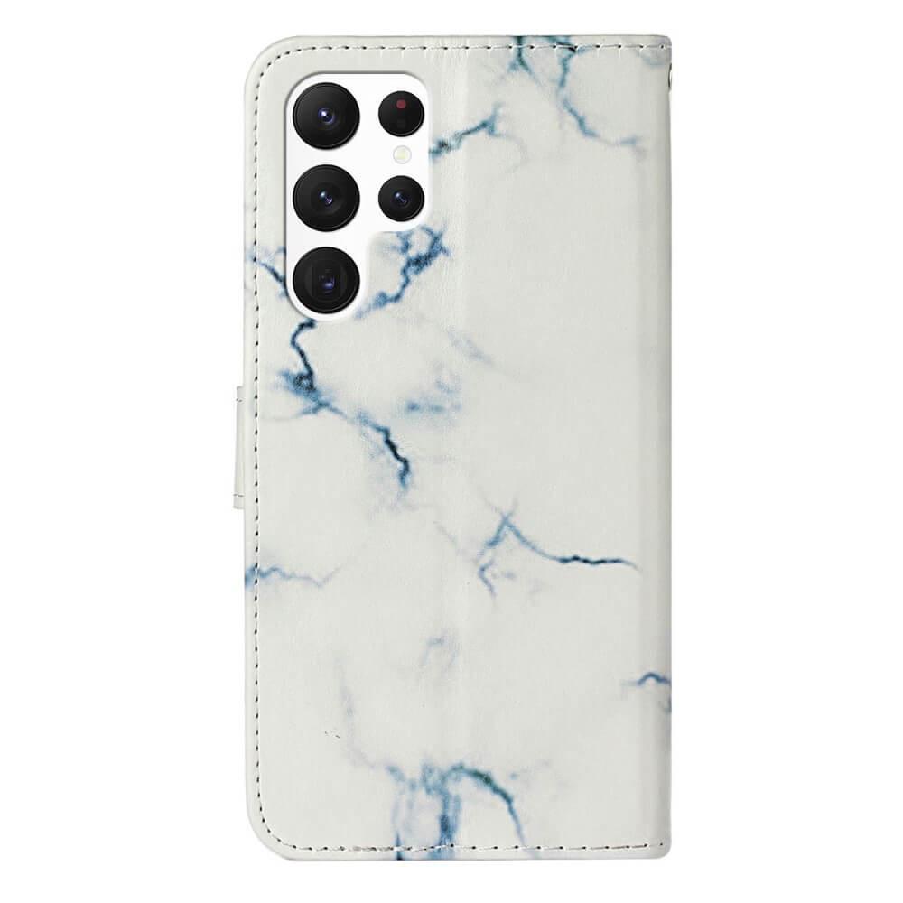 Cover-Discount Galaxy S24 Ultra - Leder Etui Hülle Marble