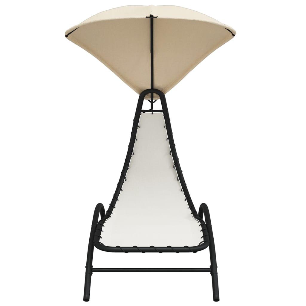 VidaXL Sonnenliege mit dach stahl