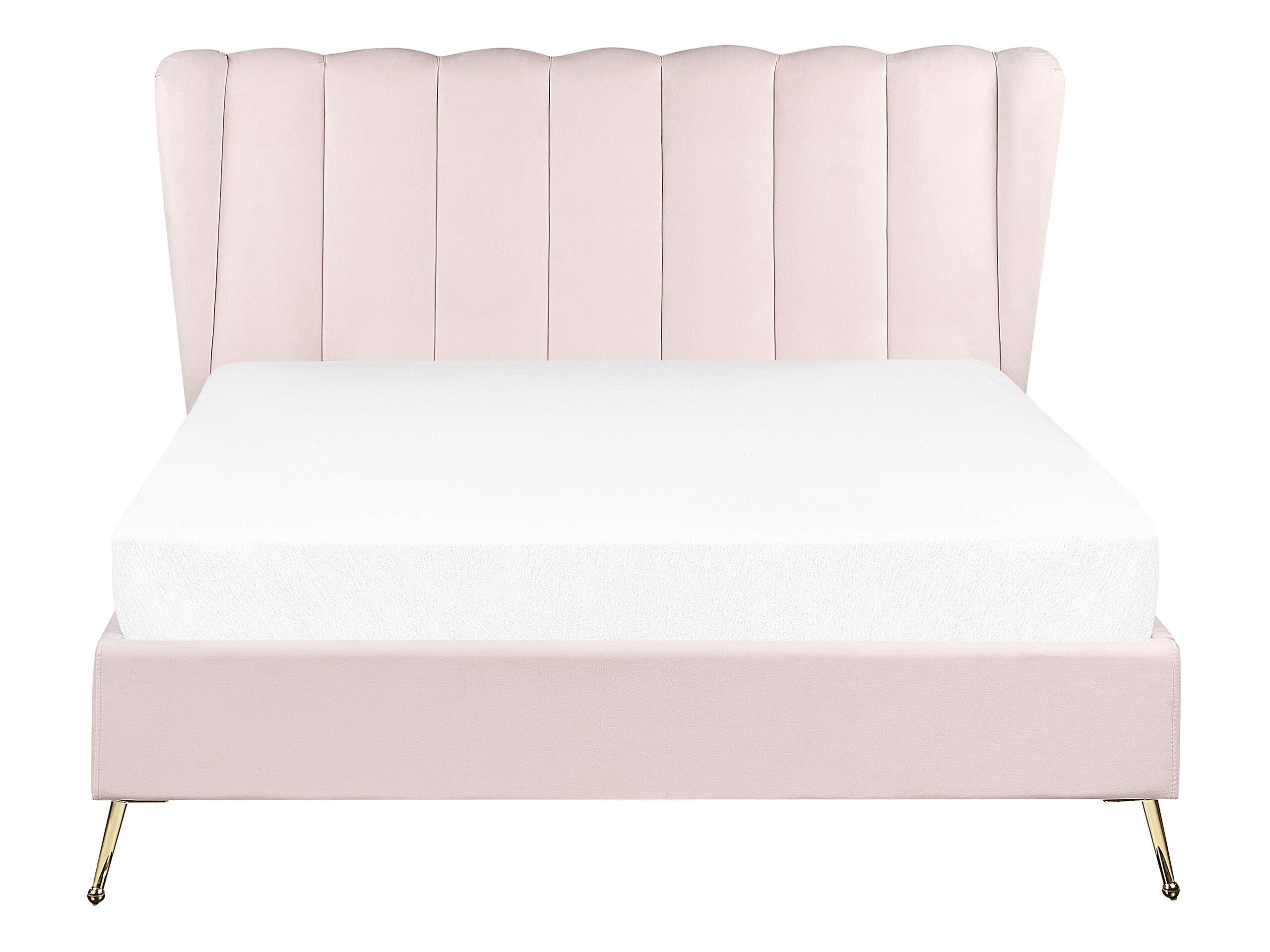 Beliani Bett mit Lattenrost aus Samtstoff Modern MIRIBEL