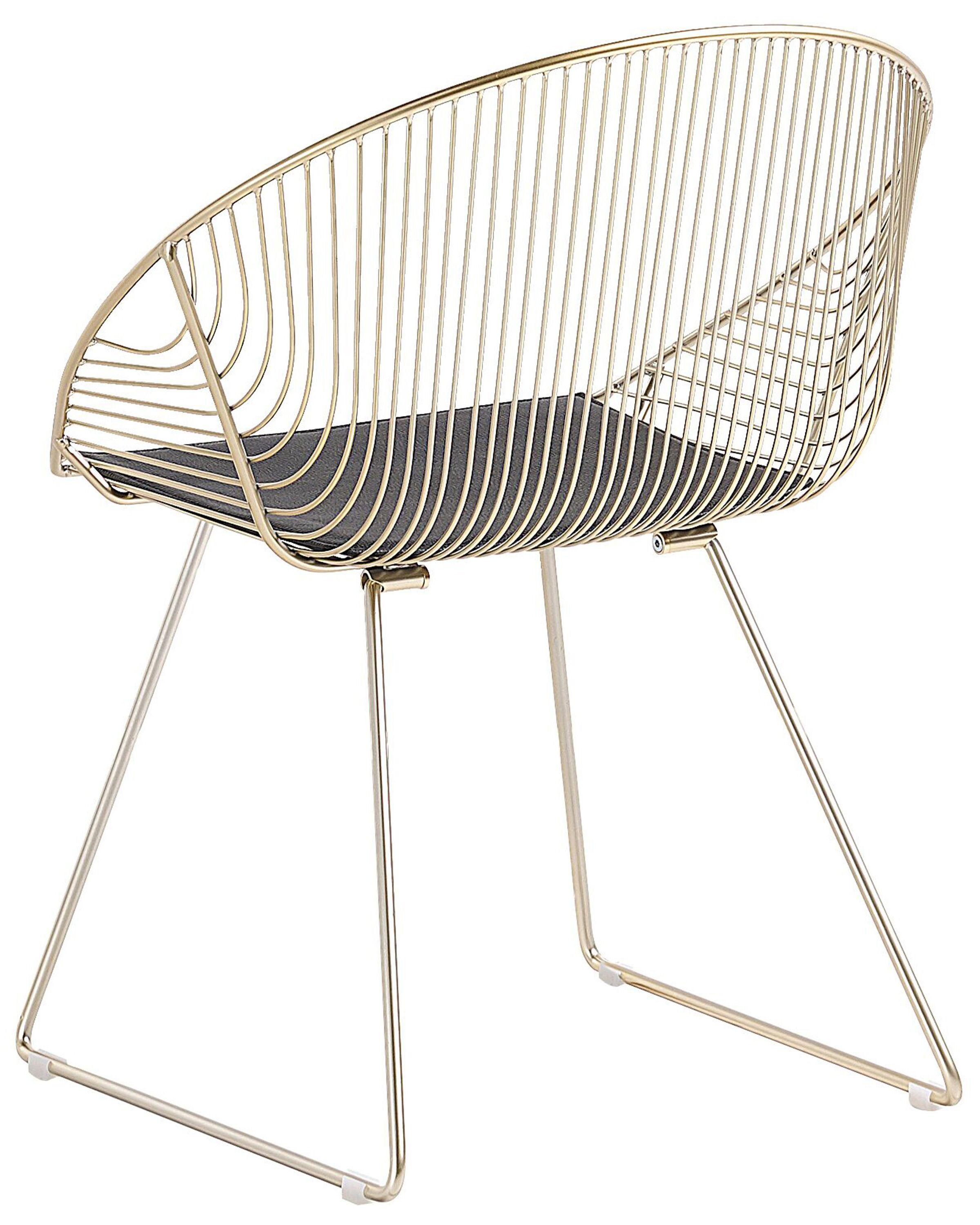 Beliani Esszimmerstuhl 2er Set aus Stahl Industriell AURORA