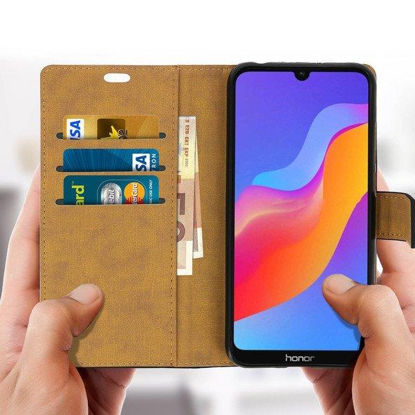 Avizar Honor 8A Flip Book Cover Schwarz