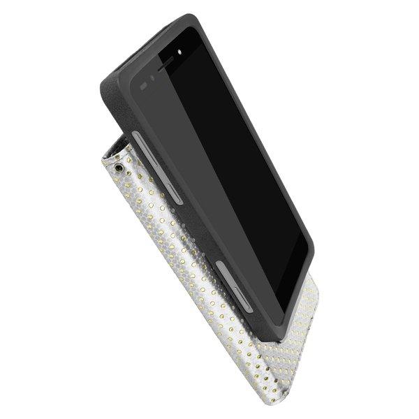 Avizar Flip Cover Tupfen Größe XXL – Silber