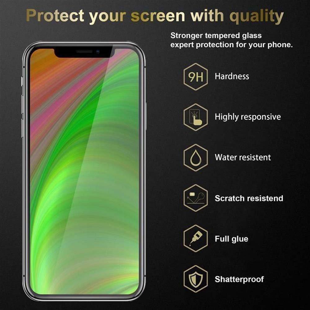 Cadorabo Vollbild Display-Schutzglas für Apple iPhone X XS - Schutzfolie