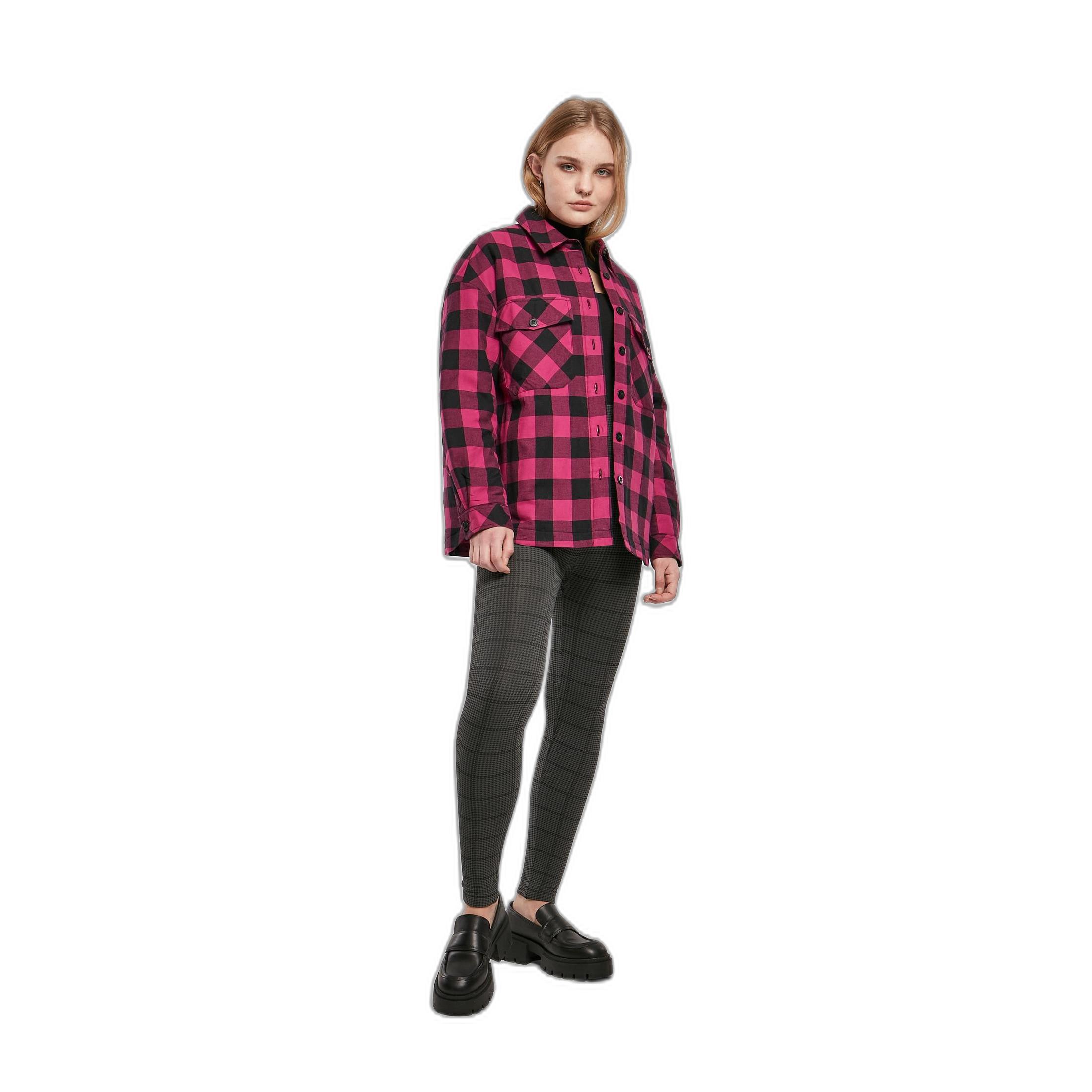 URBAN CLASSICS gepolstertes überhemd aus flanell, damen