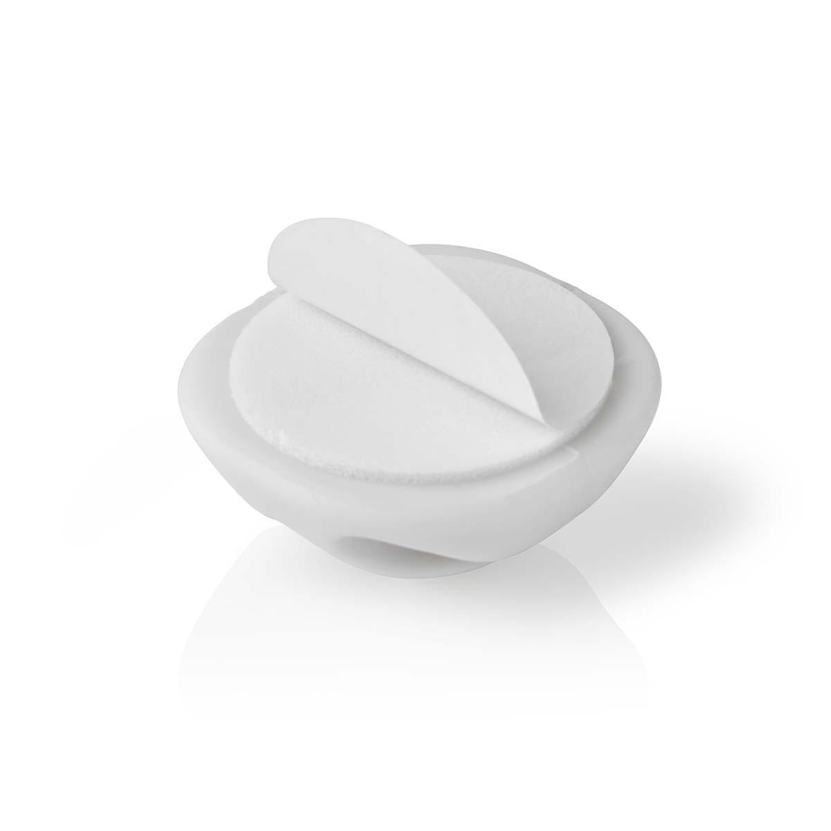 Nedis Kabelmanagement | Kabelklemme | Click and Go | 4 Stk. | Anzahl der Schlitze: 3 Scheiben | Maximale Kabelstärke: 5,3 mm | TPE | Weiß
